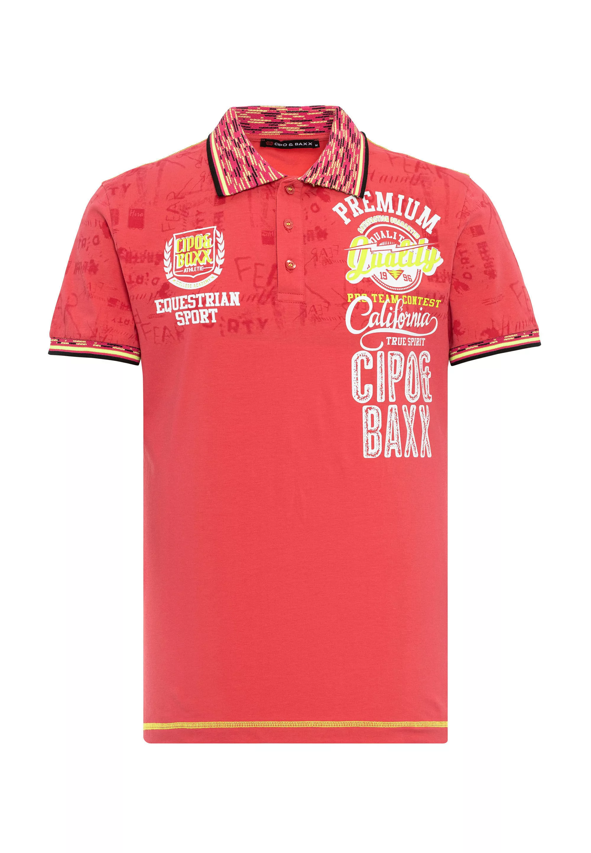 Cipo & Baxx T-Shirt "Poloshirt", mit stylischem Print günstig online kaufen