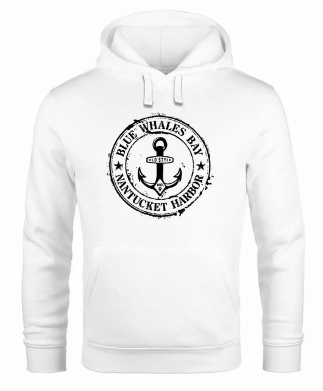 Neverless Hoodie Hoodie Herren maritimes Anker Motiv Anchor Print Vintage S günstig online kaufen