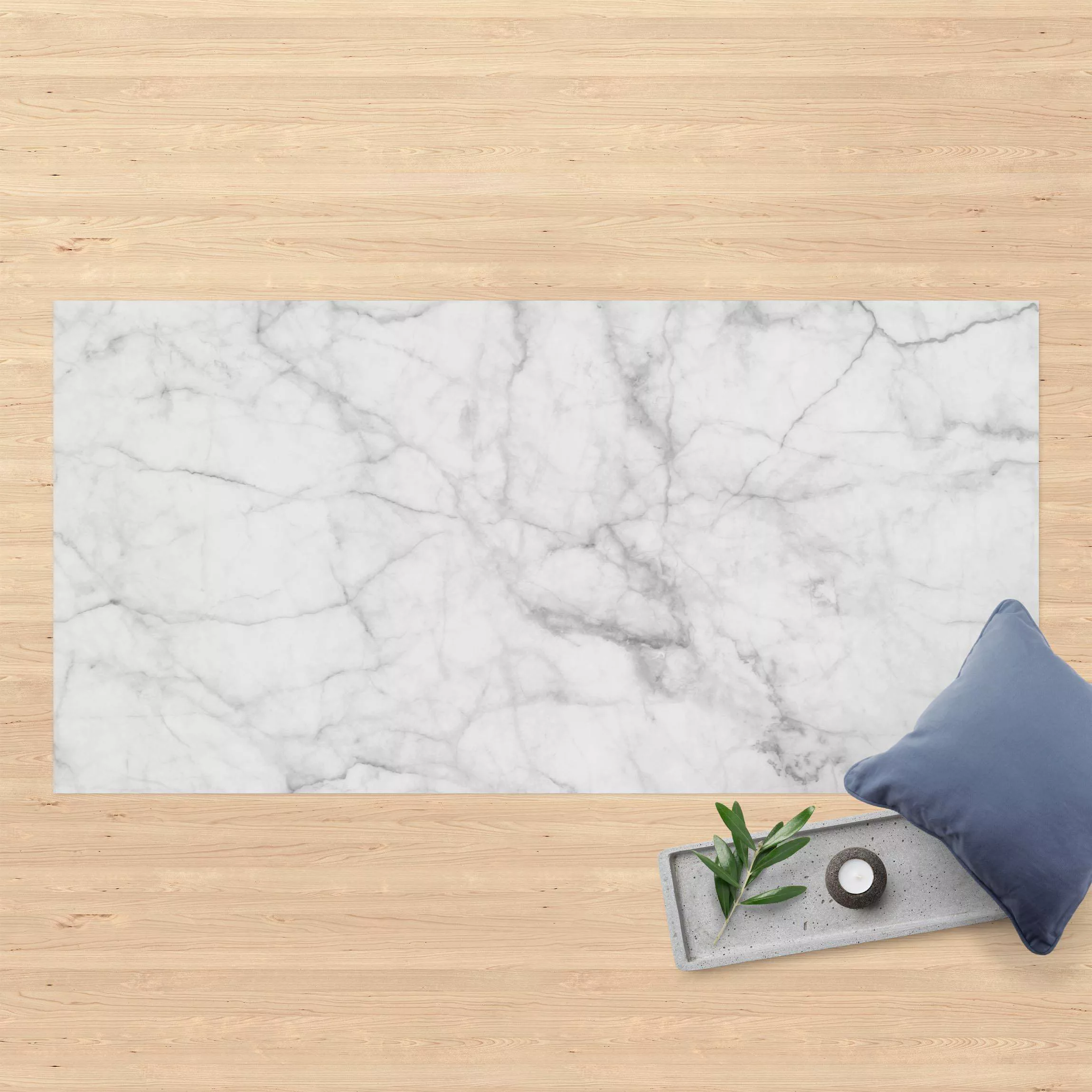 Vinyl-Teppich Bianco Carrara günstig online kaufen