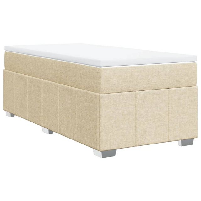 vidaXL Bett Boxspringbett mit Matratze Creme 80x200 cm Stoff günstig online kaufen