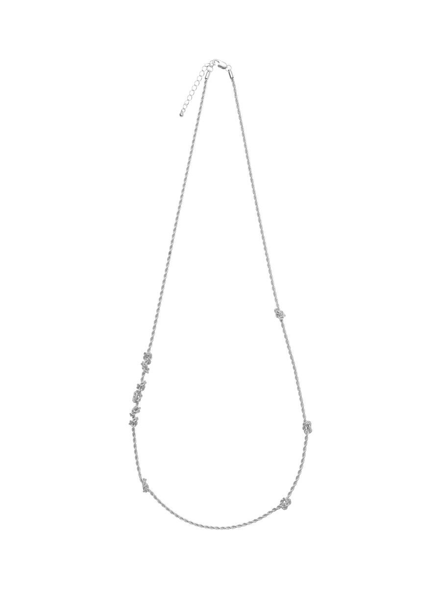 VILA Lange Knoten Halskette Damen Silber günstig online kaufen