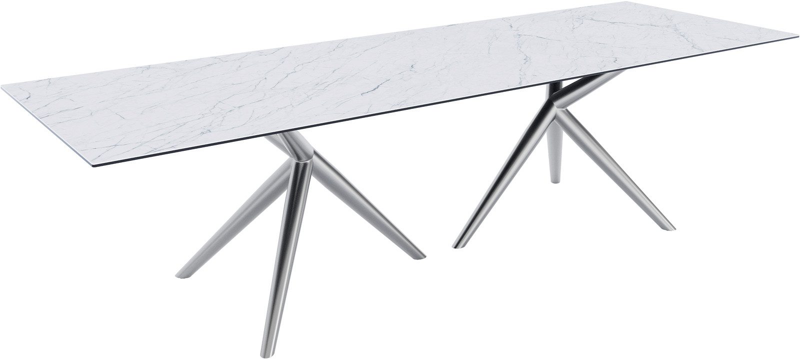 DELIFE Esstisch Edge, Keramik Laminam®Statuarietto Weiß günstig online kaufen