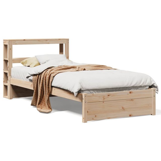 vidaXL Bett, Massivholzbett ohne Matratze Wachsbraun 90x200 Kiefernholz günstig online kaufen