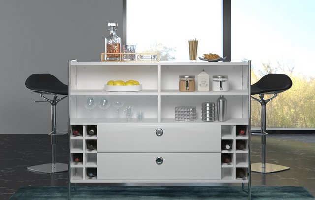 trendteam Vitrine Regalschrank Barschrank Infinity, weiß Hochglanz günstig online kaufen