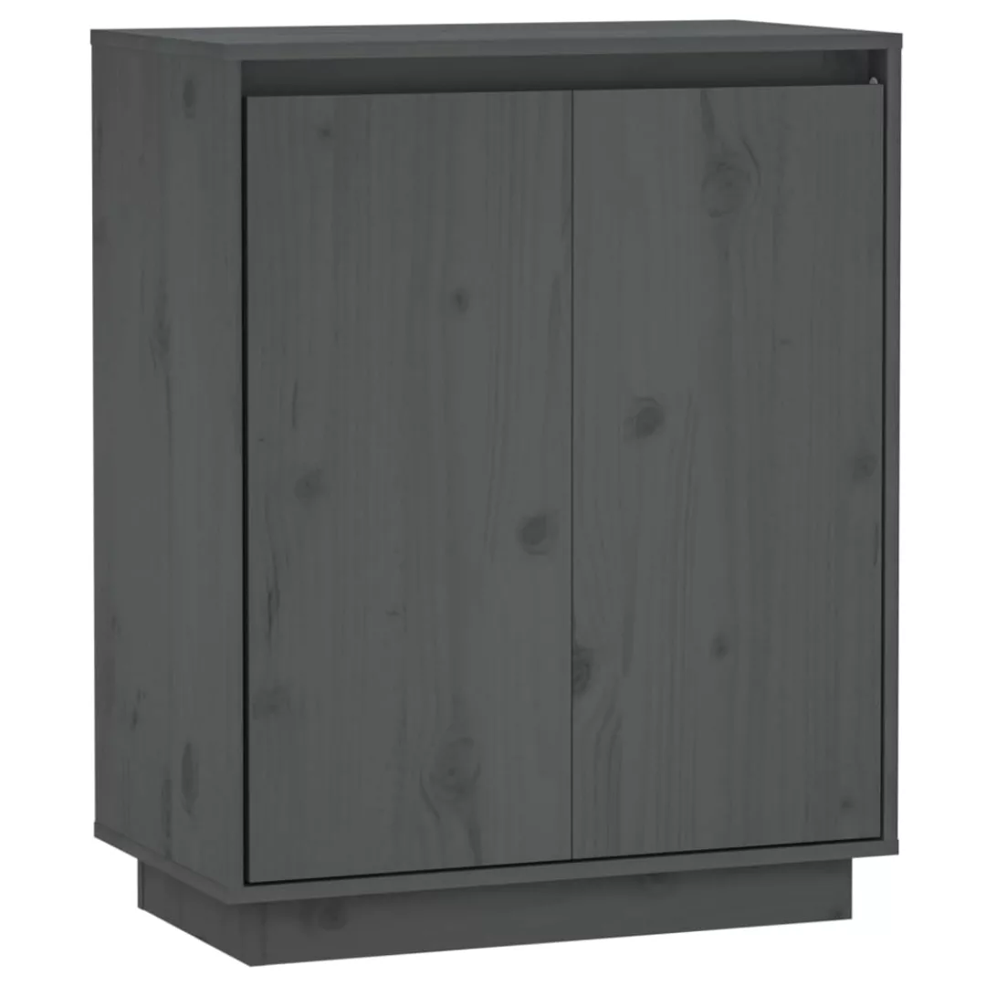 Vidaxl Sideboard Grau 60x34x75 Cm Massivholz Kiefer günstig online kaufen