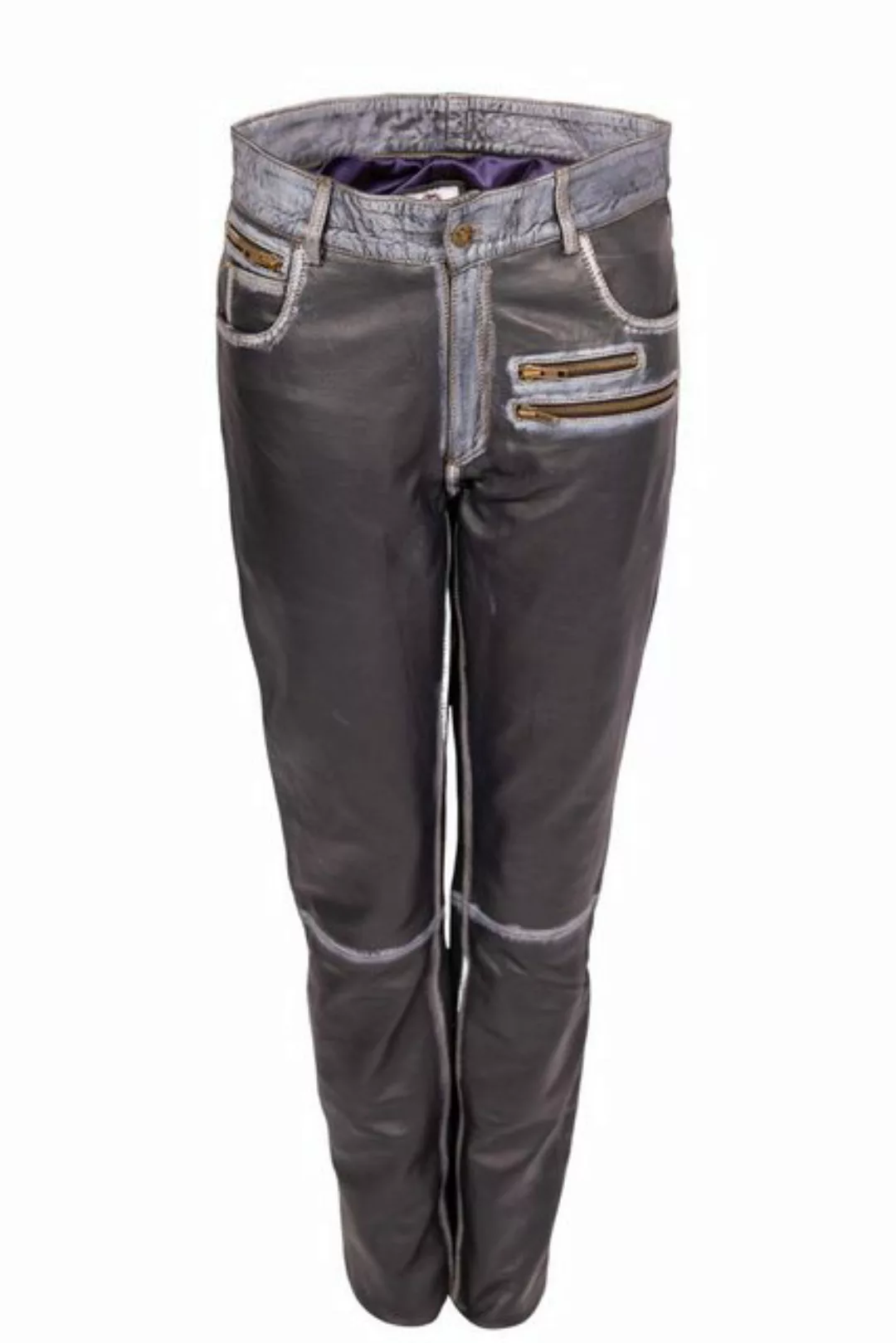 Be Noble Lederhose Texas Used Look Stylische Lederjeans mit Used Look günstig online kaufen