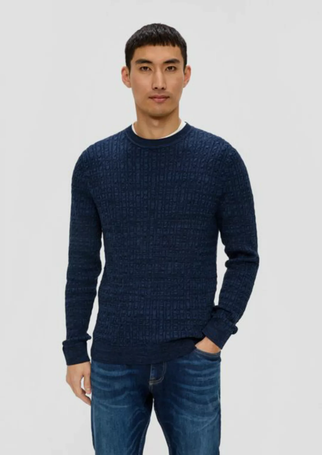 s.Oliver Strickpullover Strickpullover mit Zopfmuster günstig online kaufen