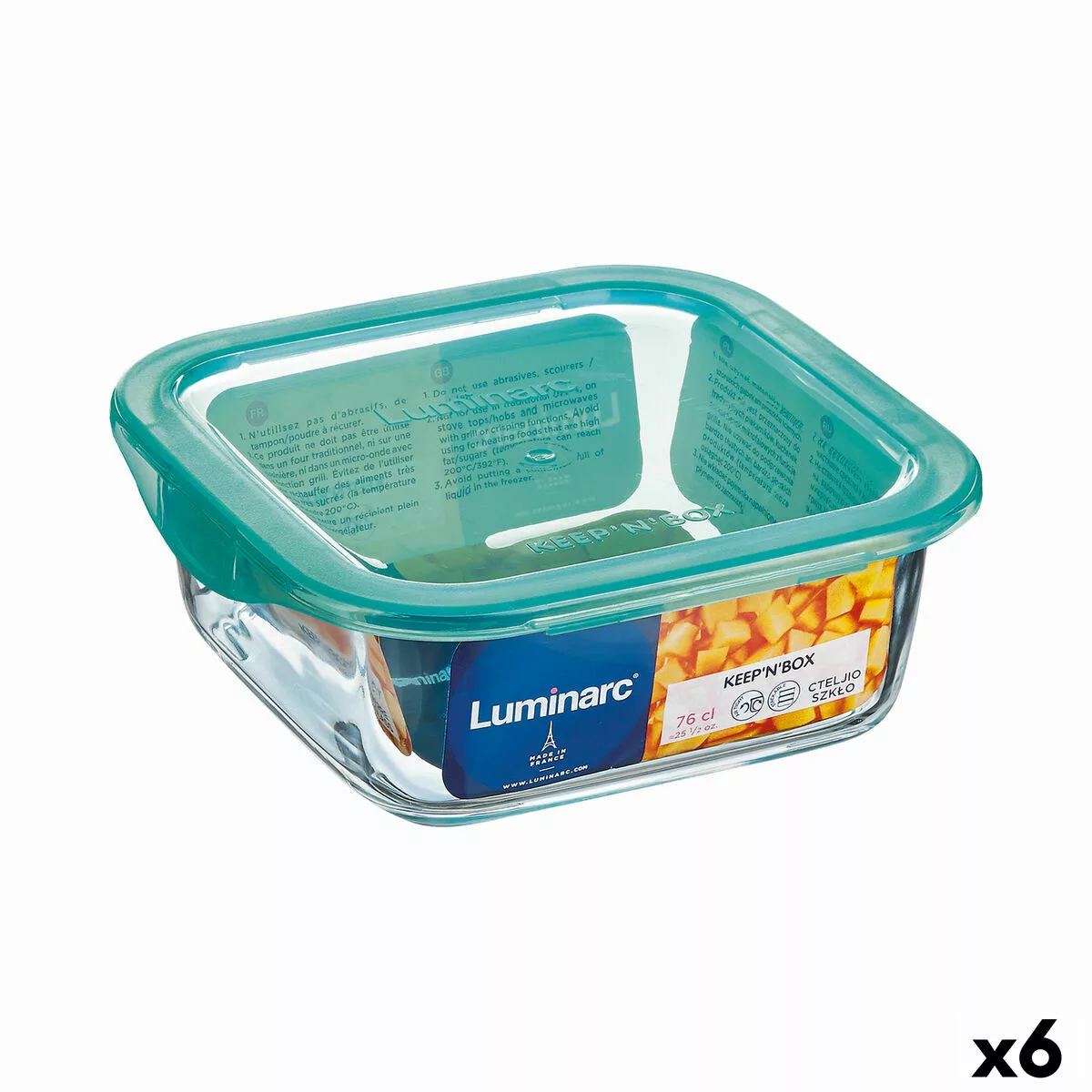 Viereckige Lunchbox Mit Deckel Luminarc Keep'n Lagon 10 X 5,4 Cm Türkis 380 günstig online kaufen