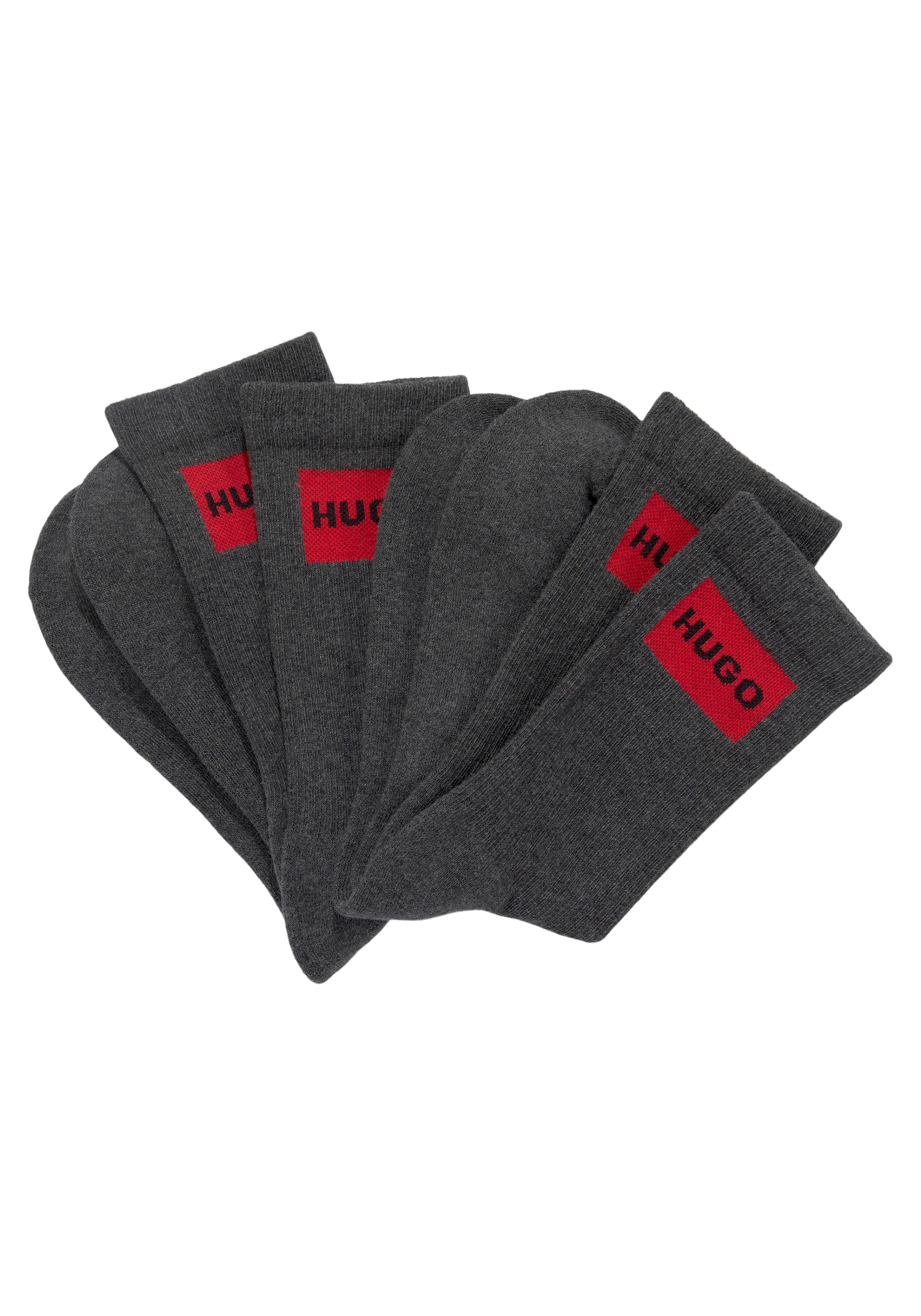 HUGO Underwear Socken "2P QS RIB LAB COL CC", (Packung, 2 Paar, 2er Pack), günstig online kaufen