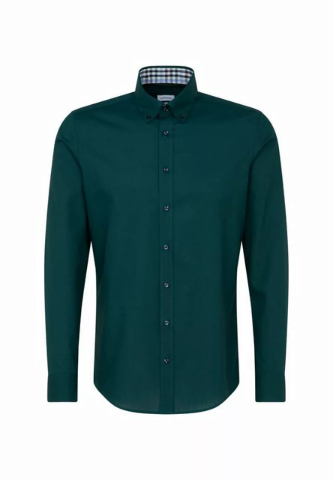 seidensticker Businesshemd Slim Slim Langarm Button-Down-Kragen Uni günstig online kaufen