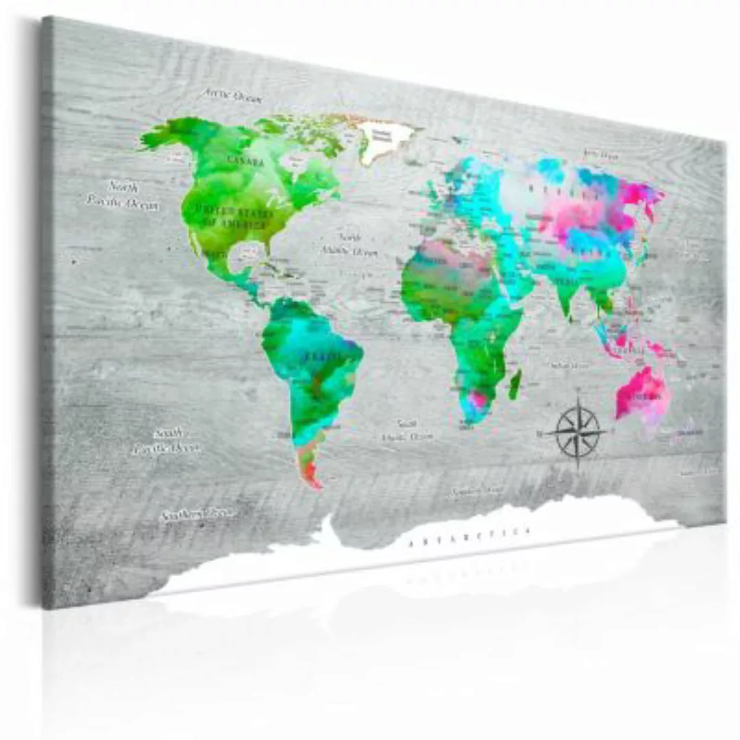 artgeist Wandbild World Map: Green Paradise mehrfarbig Gr. 60 x 40 günstig online kaufen