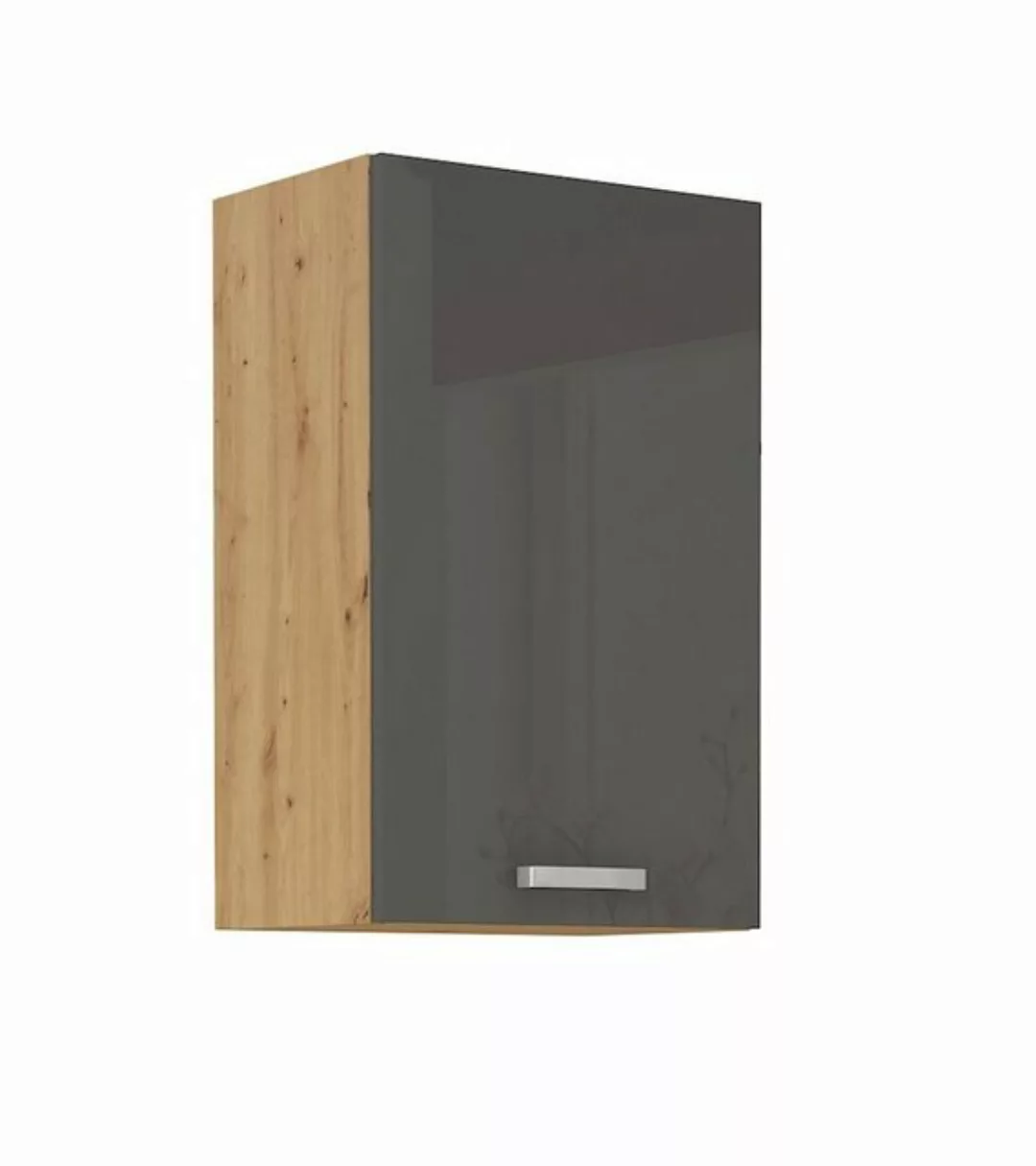 Küchen-Preisbombe Hängeschrank 50 cm Eiche Artisan + Grau Hochglanz Küchenz günstig online kaufen