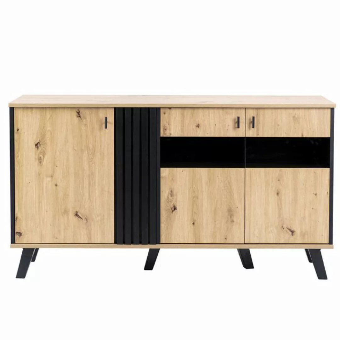 BlingBin Vitrine Beistellschränke Sideboard (1-St., mit LED-Licht und Glas) günstig online kaufen