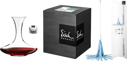 Eisch Germany Karaffe »Geschenkset«, (Set, 3 tlg.), inkl. Dekantertrockner günstig online kaufen