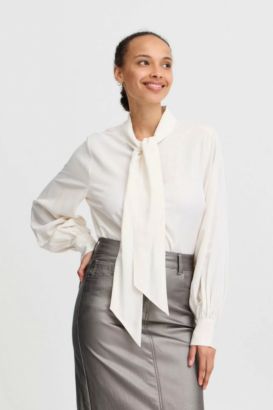 b.young Langarmbluse BYHANYO BOW SHIRT - verspielte Bluse günstig online kaufen