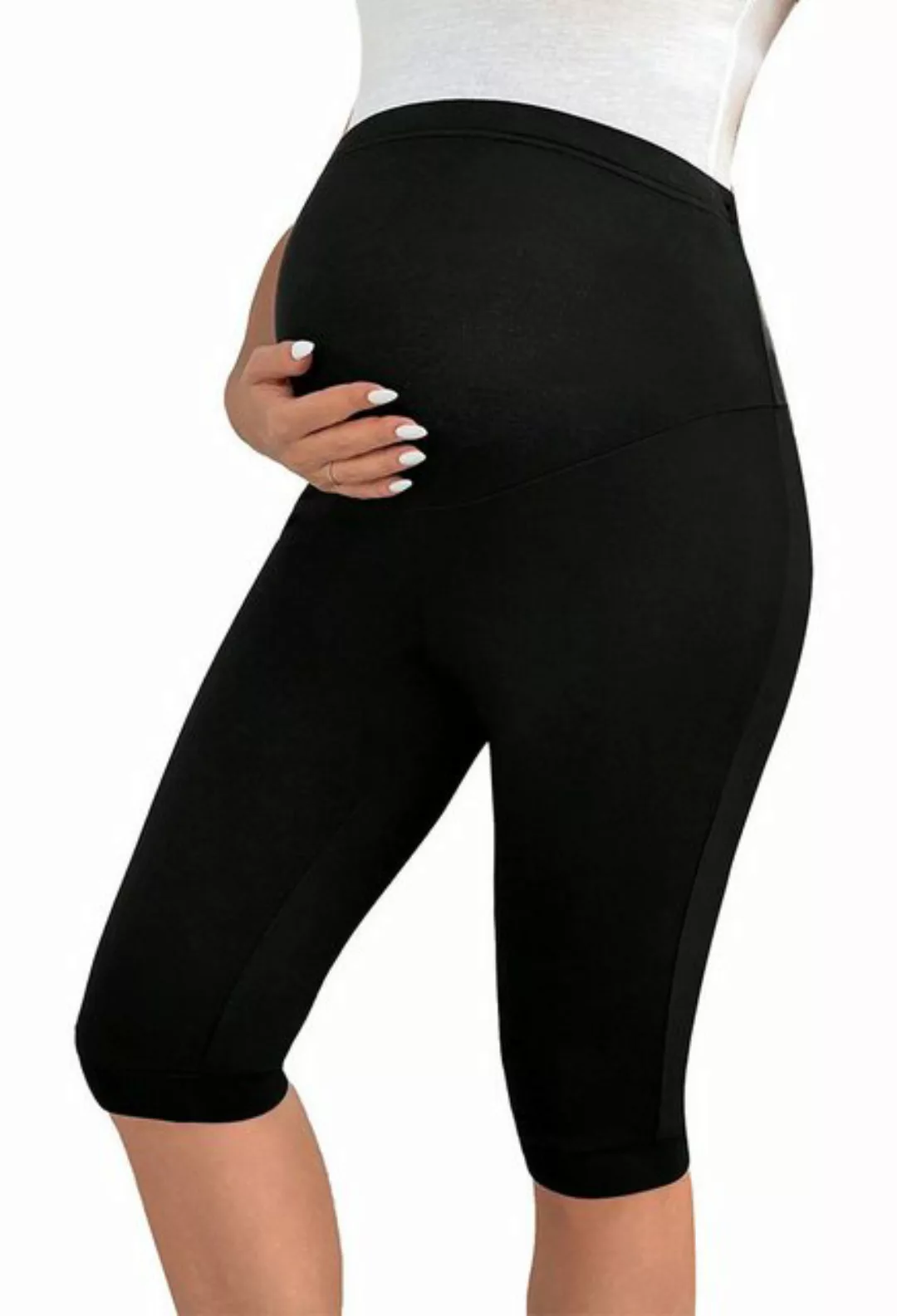 CHENIN Umstandsshorts Schwangere Frauen, schwarze enge Shorts Taillierte St günstig online kaufen