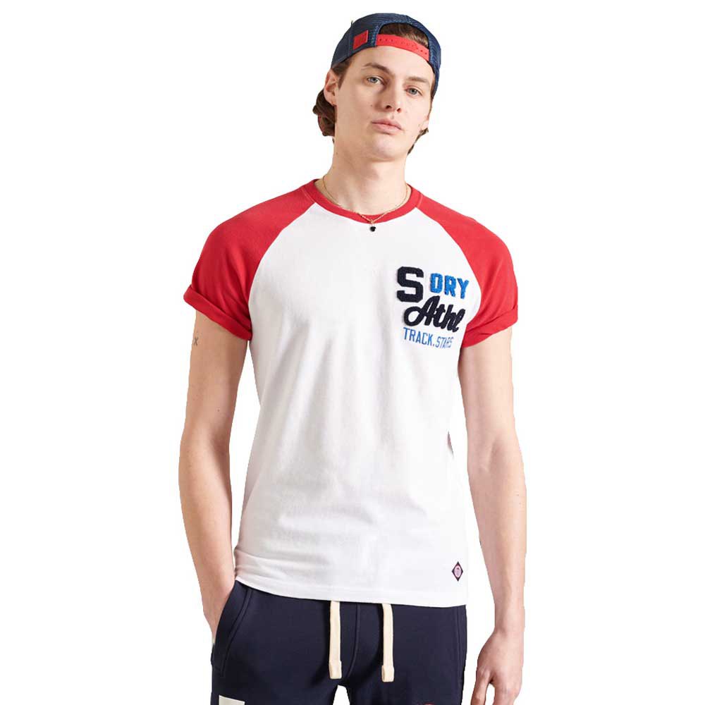 Superdry Chenille Varisty Raglan 220 Kurzarm T-shirt XL Risk Red günstig online kaufen