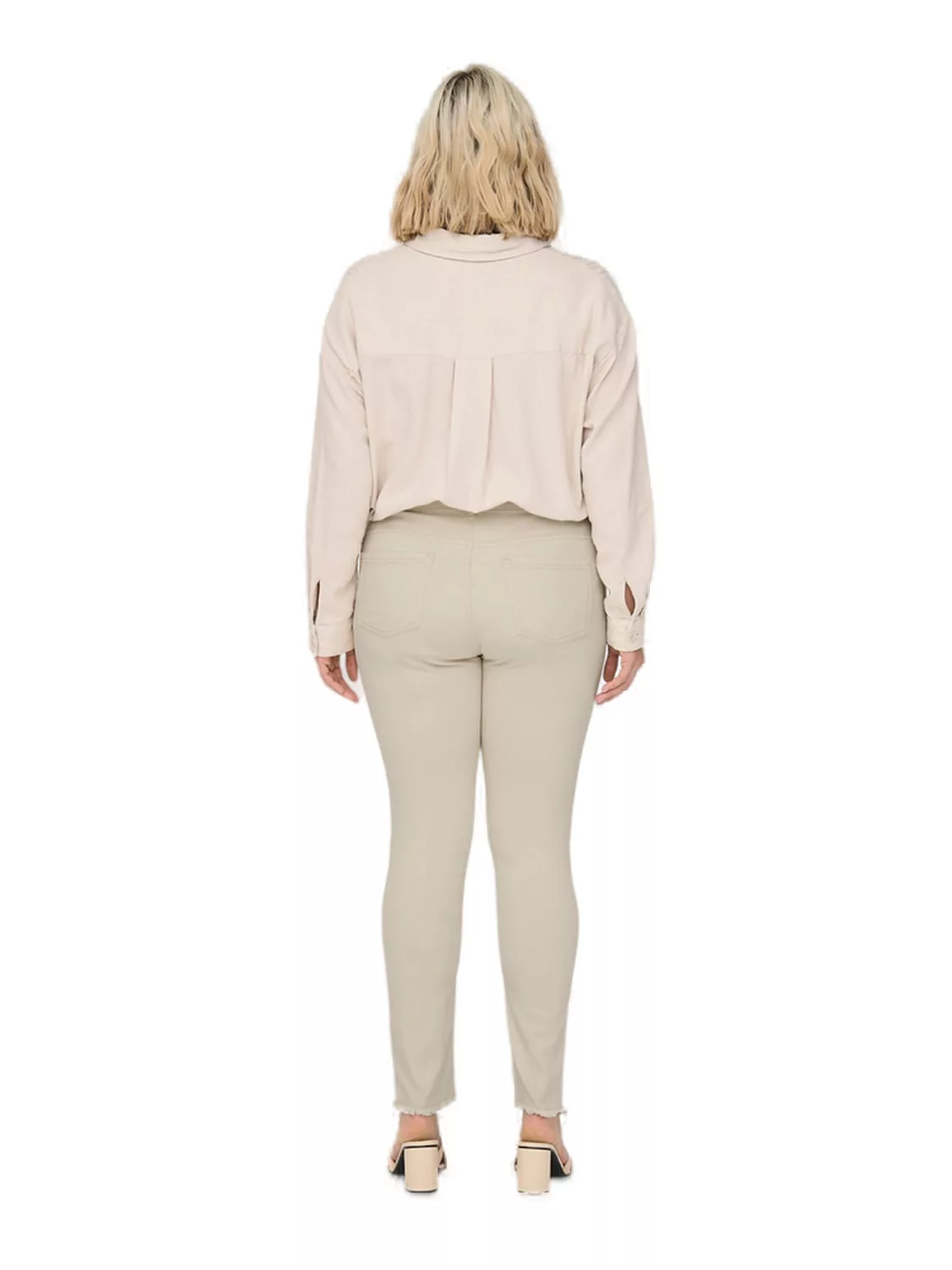 Carmakoma by Only Damen Jeans CARWILLY - Skinny Fit - Beige - Ecru - Plus S günstig online kaufen