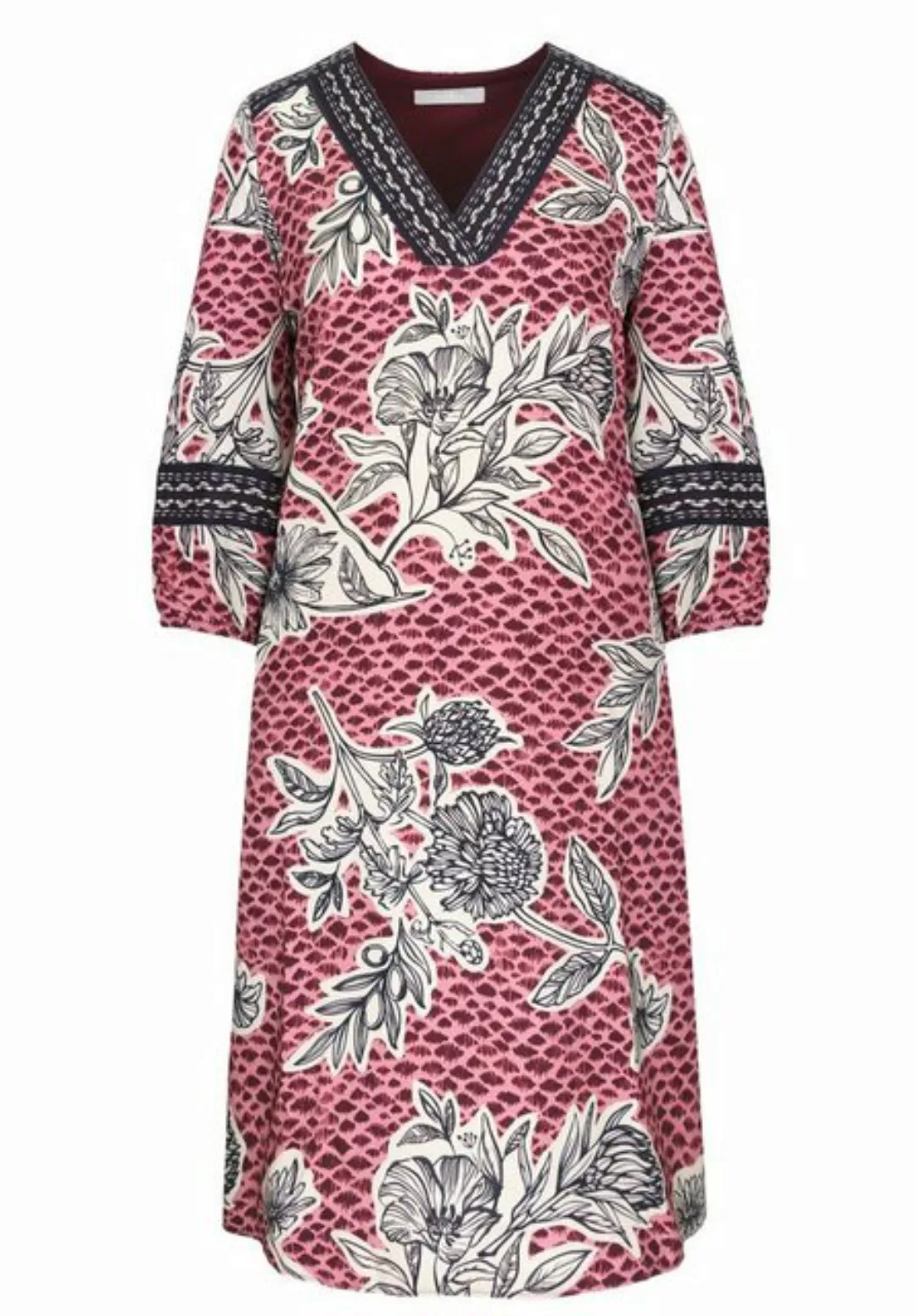 bianca Midikleid – Lässiges Allover-Print Kleid mit 3/4-Ärmeln günstig online kaufen