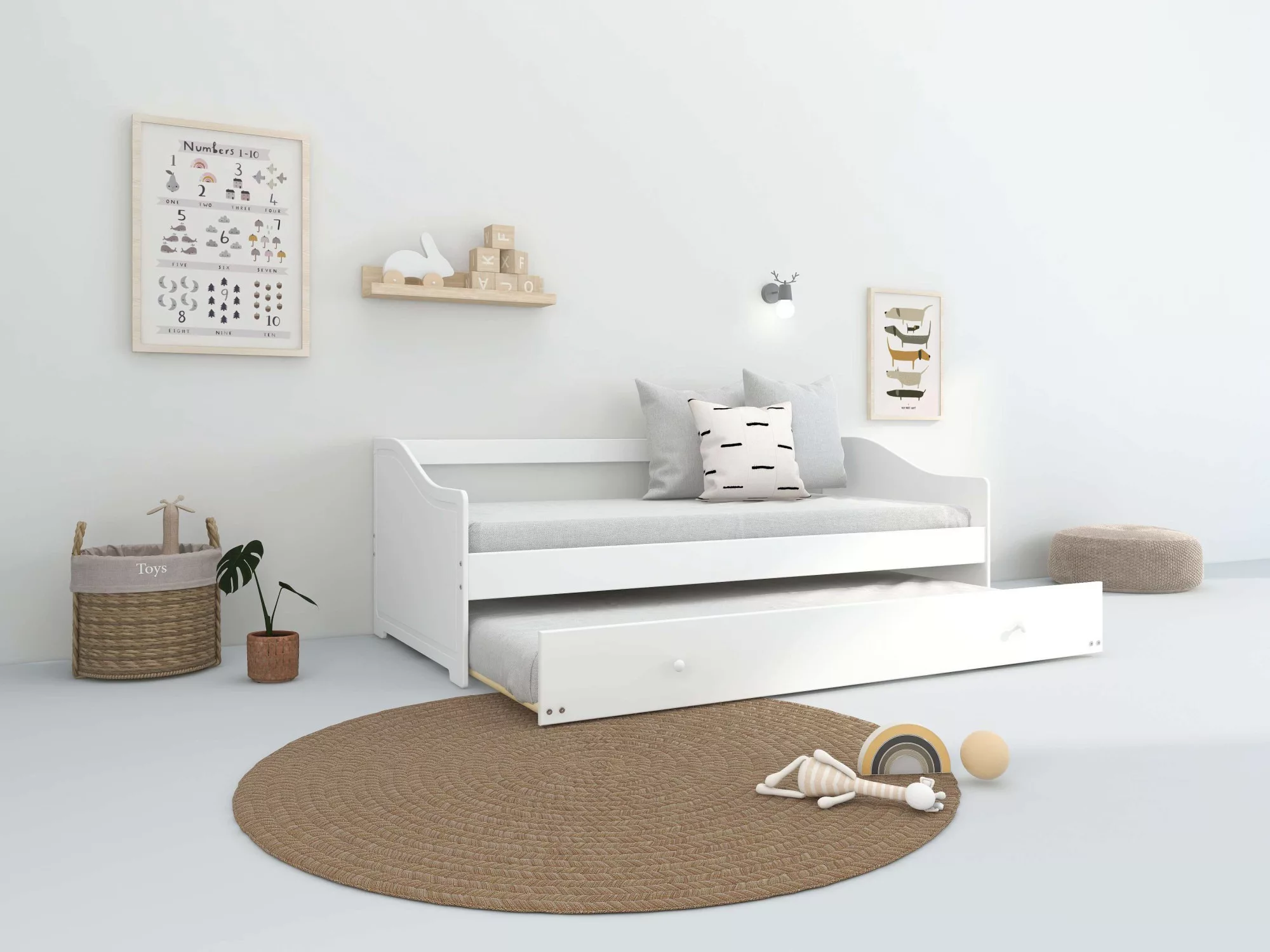 Home affaire Daybett "Arlo, inklusive 2 Matratzen + Lattenroste, Jugendbett günstig online kaufen