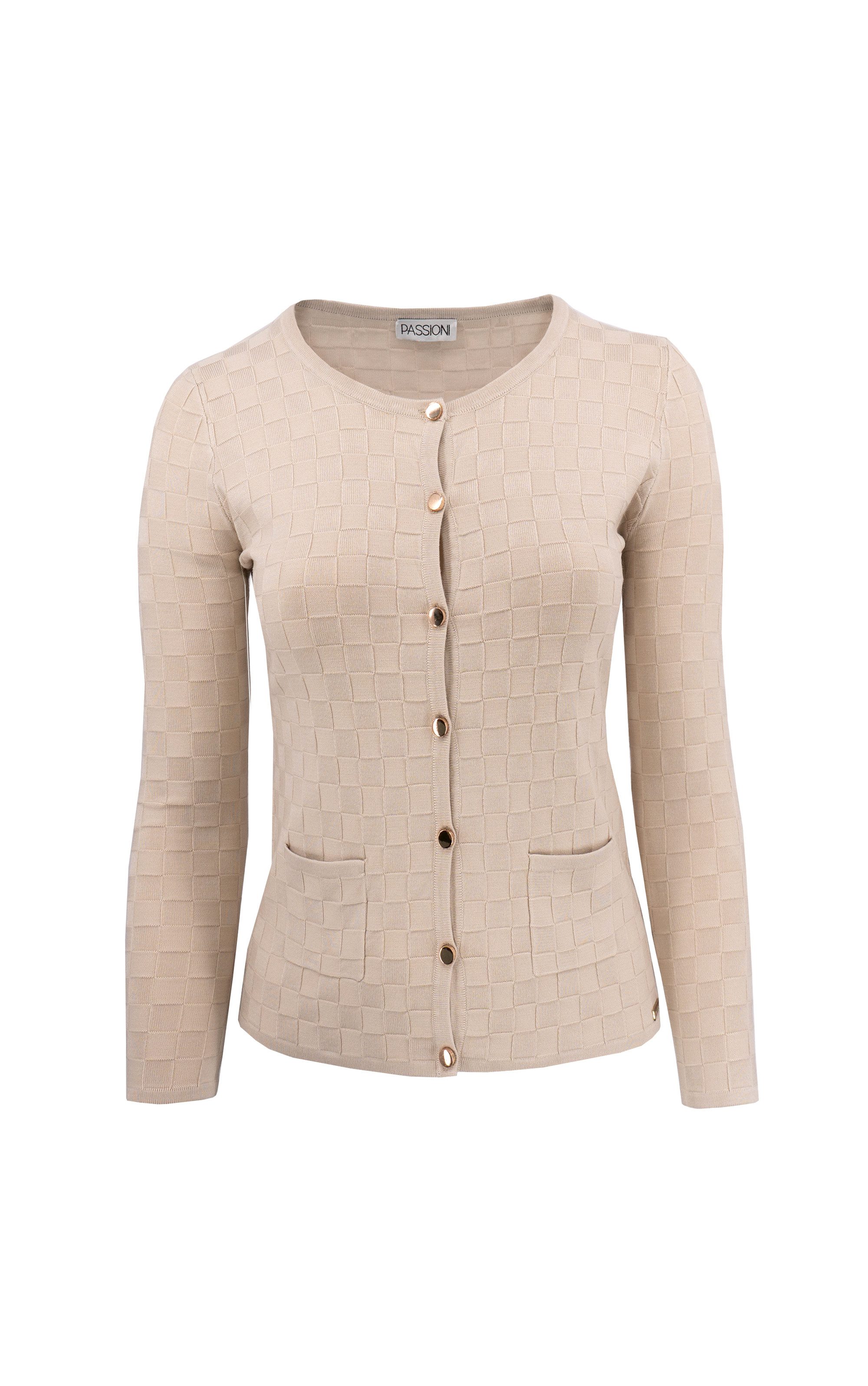 Passioni Cardigan Twinset im Schachbrettmuster günstig online kaufen