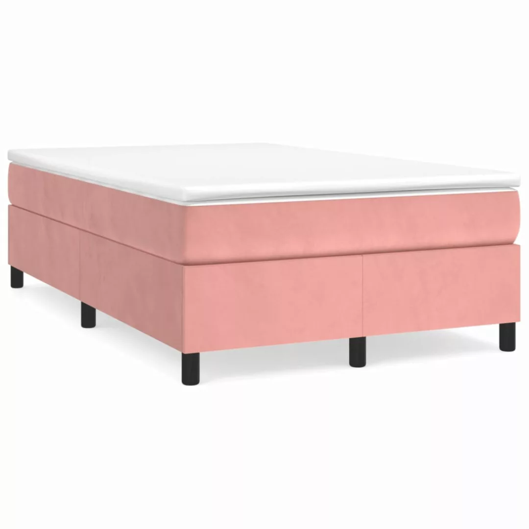 Vidaxl Boxspringbett Rosa 120x200 Cm Samt günstig online kaufen