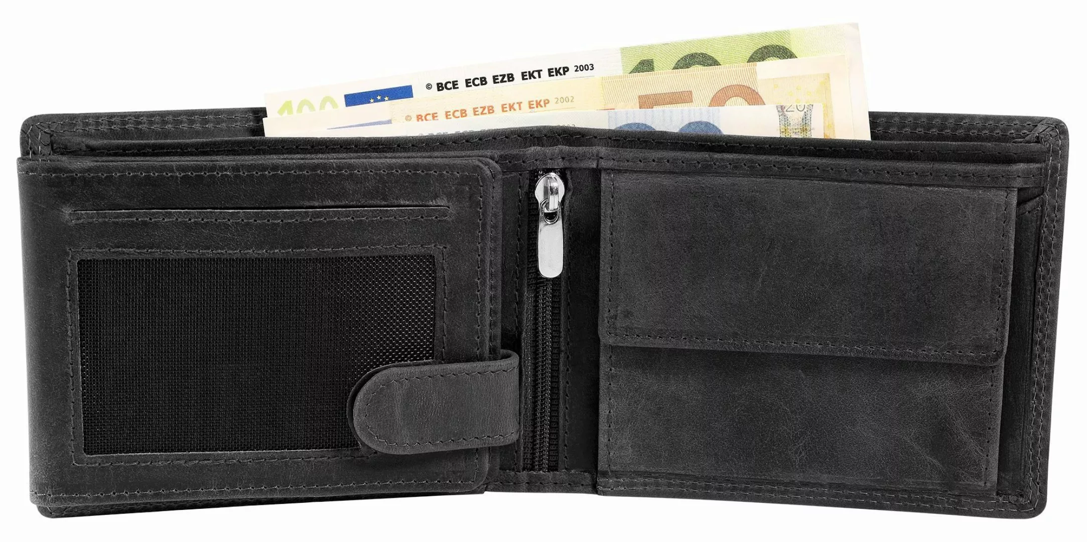 AKZENT Geldbörse 3000522 Querformat, Echtleder, RFID, günstig online kaufen