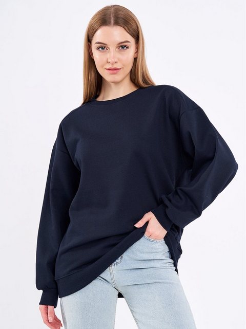 COMEOR Sweatshirt Damen Oversize Pullover Langarm Baumwolle günstig online kaufen