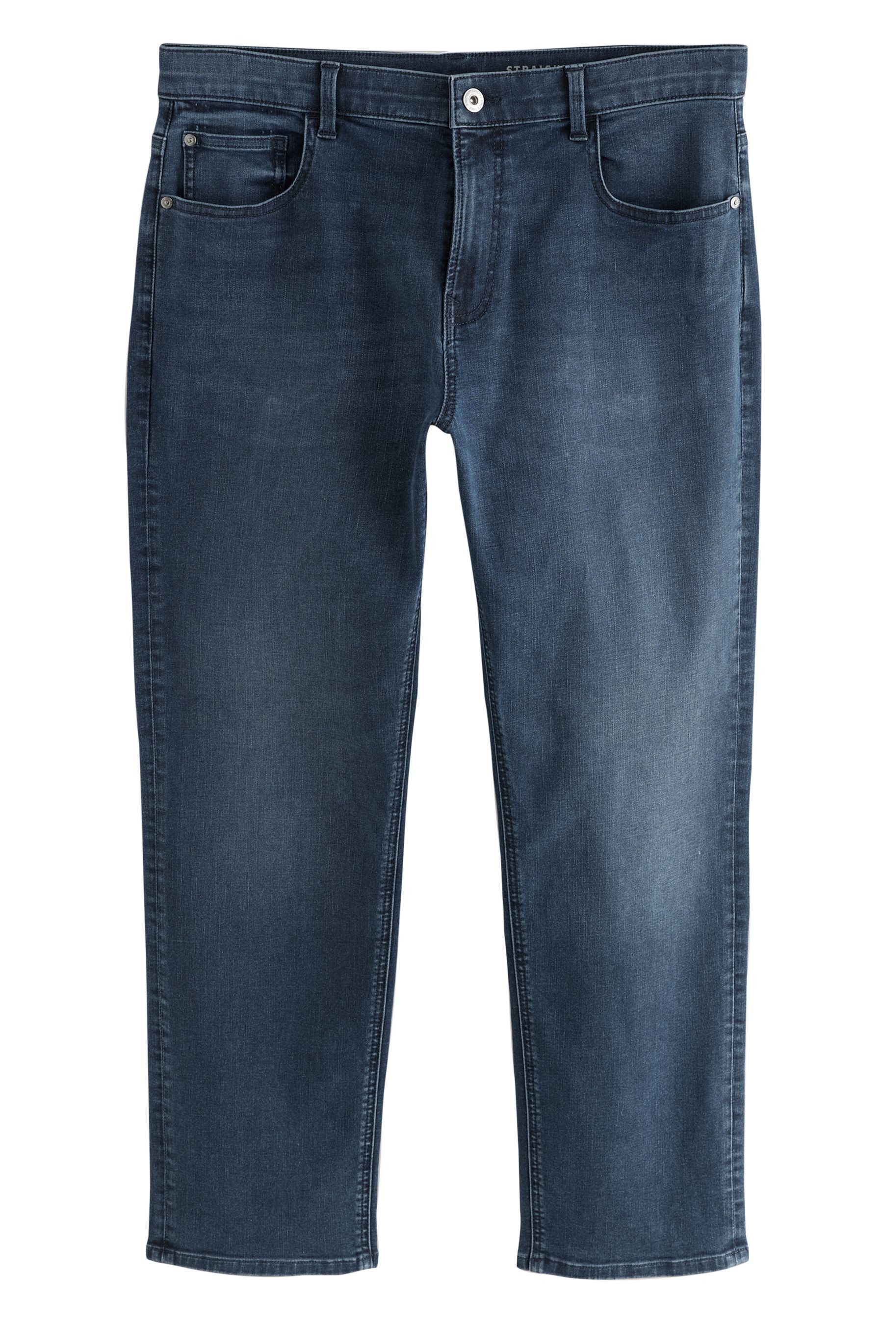 Next Straight-Jeans Straight-Fit Stretch-Jeans mit Gürtel günstig online kaufen