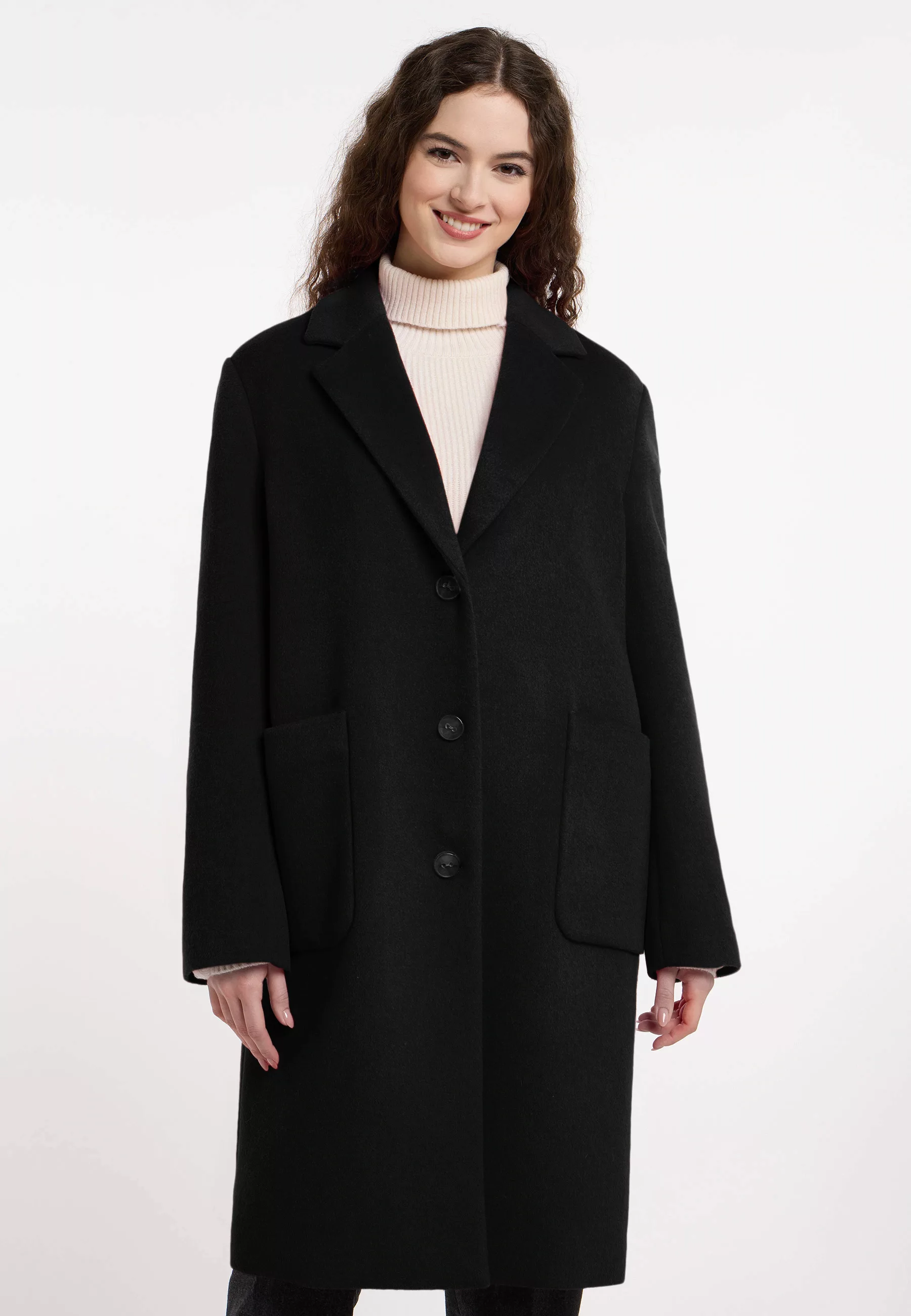 Frieda & Freddies Langmantel "Wool Coat / Gillian 2", mit dezenten Farbdeta günstig online kaufen