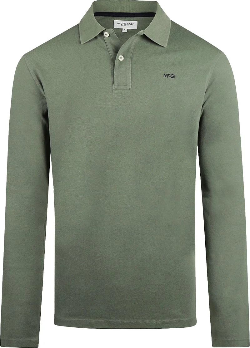 McGregor Long Sleeve Poloshirt Sage Grün - Größe XL günstig online kaufen