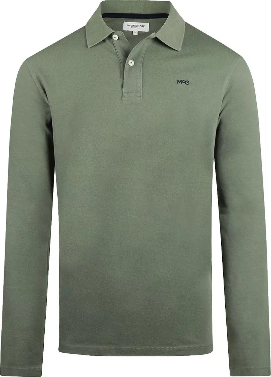 McGregor Long Sleeve Poloshirt Sage Grün - Größe L günstig online kaufen