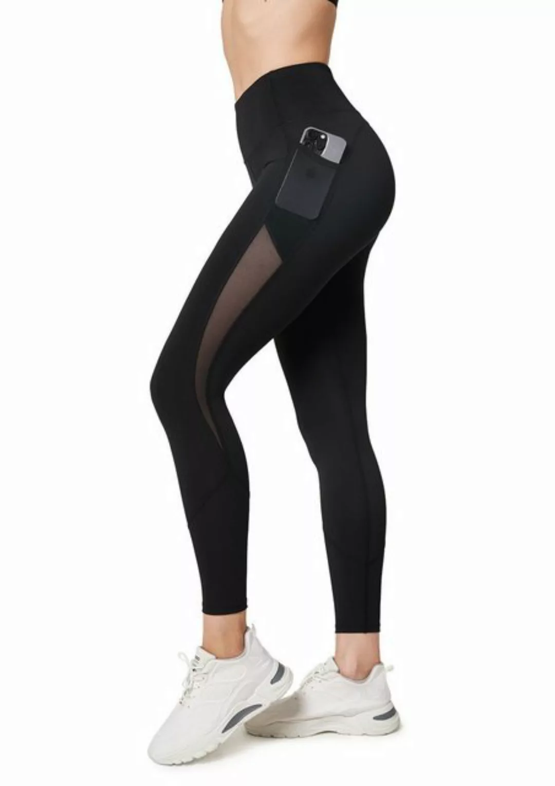 Yvette Leggings Damen Sportleggings mit Mesh Tasche high waist Sporthose, 5 günstig online kaufen