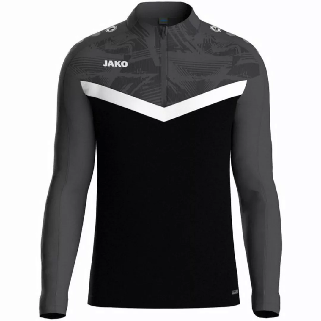 Jako Langarmshirt Ziptop Iconic schwarz/anthrazit günstig online kaufen