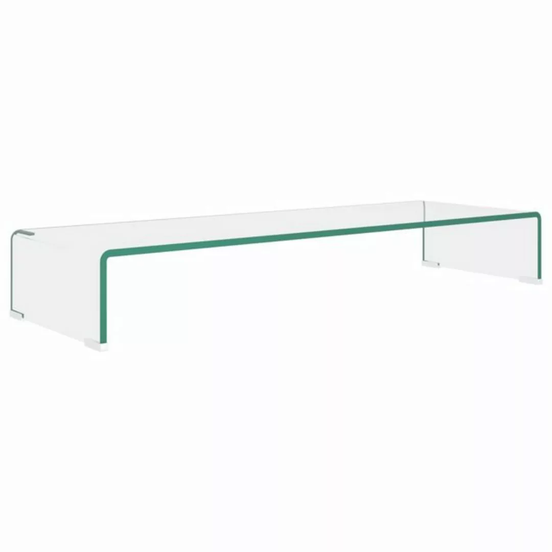 vidaXL TV-Schrank TV-Tisch Bildschirmerhöhung Glas Transparent 90x30x13 cm günstig online kaufen