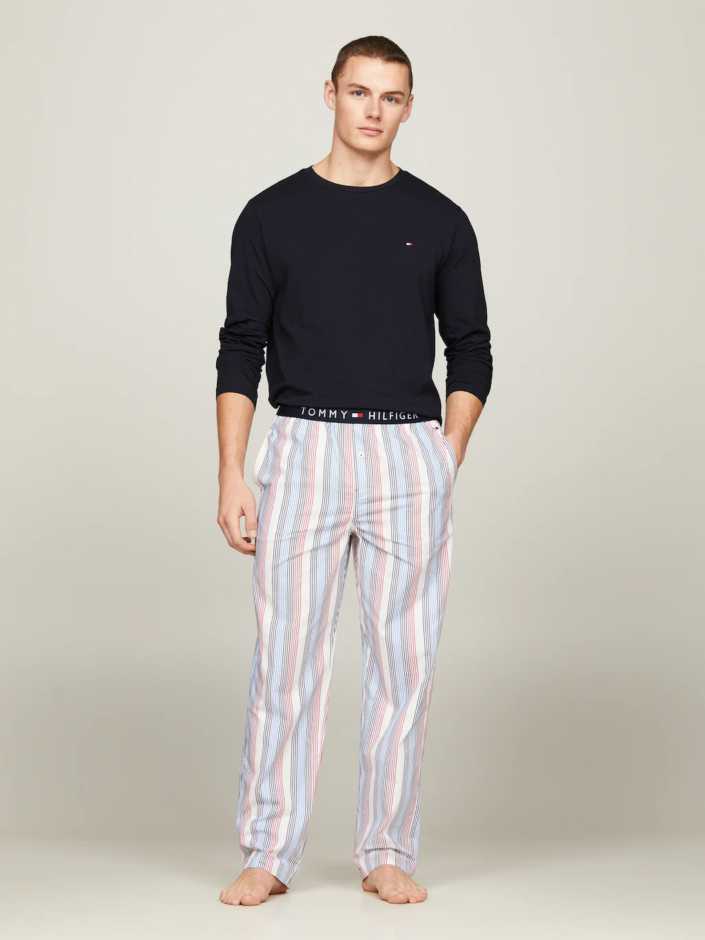Tommy Hilfiger Underwear Pyjama "LS PANT WOVEN SET PRINT", (Set, 2 tlg., 2e günstig online kaufen