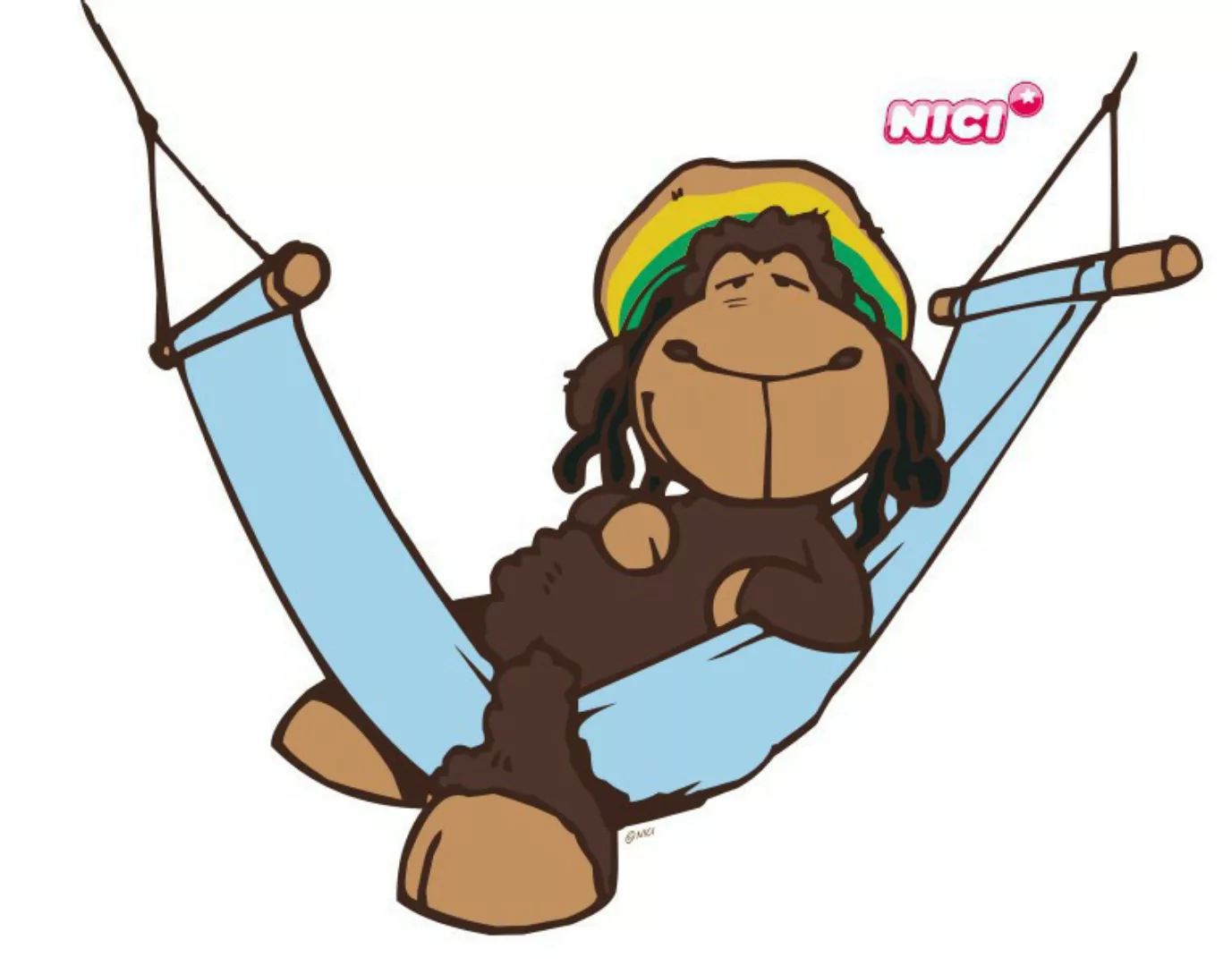 Wandtattoo Kinderzimmer NICI - Jolly Bob auf Hängematte günstig online kaufen