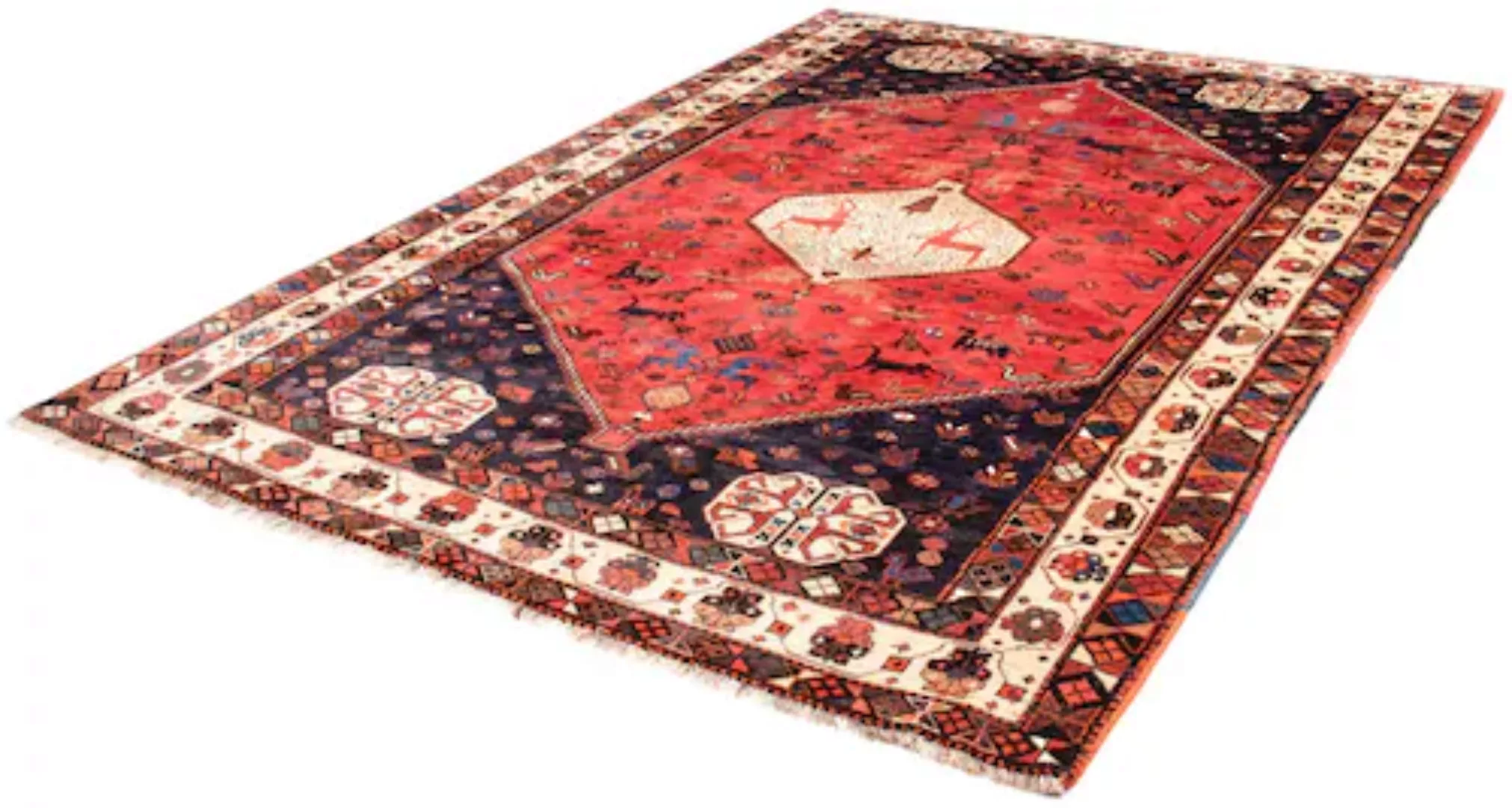 morgenland Wollteppich »Shiraz Medaillon Rosso scuro 300 x 205 cm«, rechtec günstig online kaufen