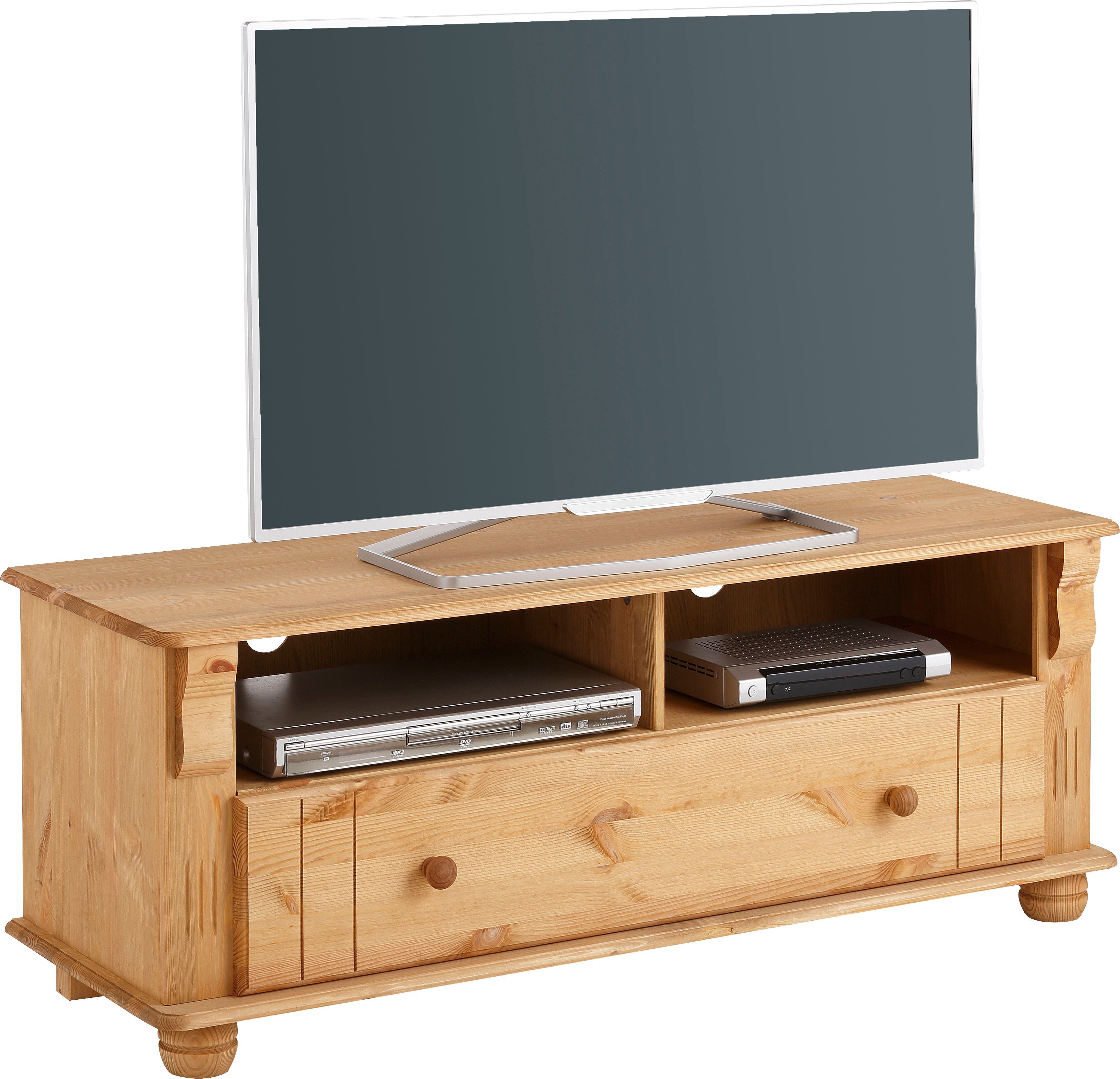 Home affaire TV-Board "Adele", Breite 120 cm, mit Schublade, aus massiver K günstig online kaufen
