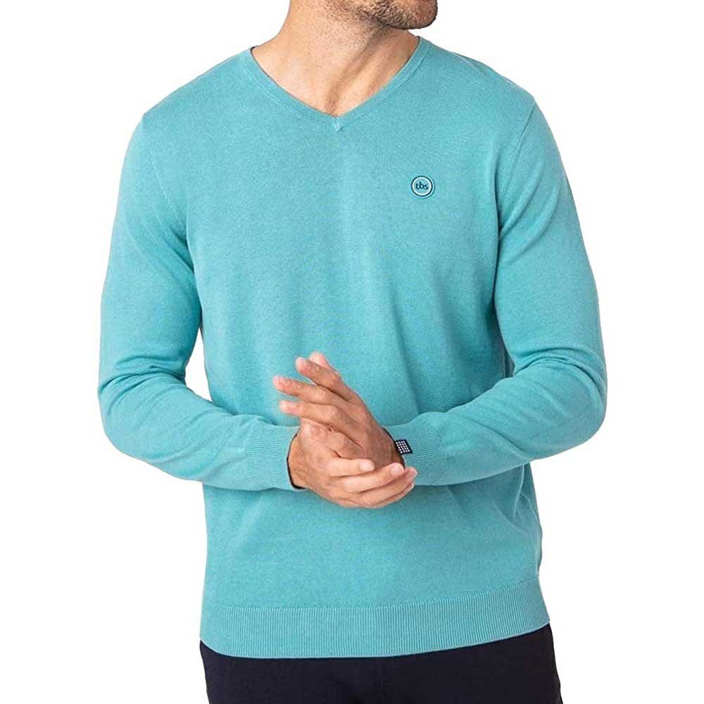 Tbs V-ausschnitt Sweater Ronanver 2XL Light Blue günstig online kaufen