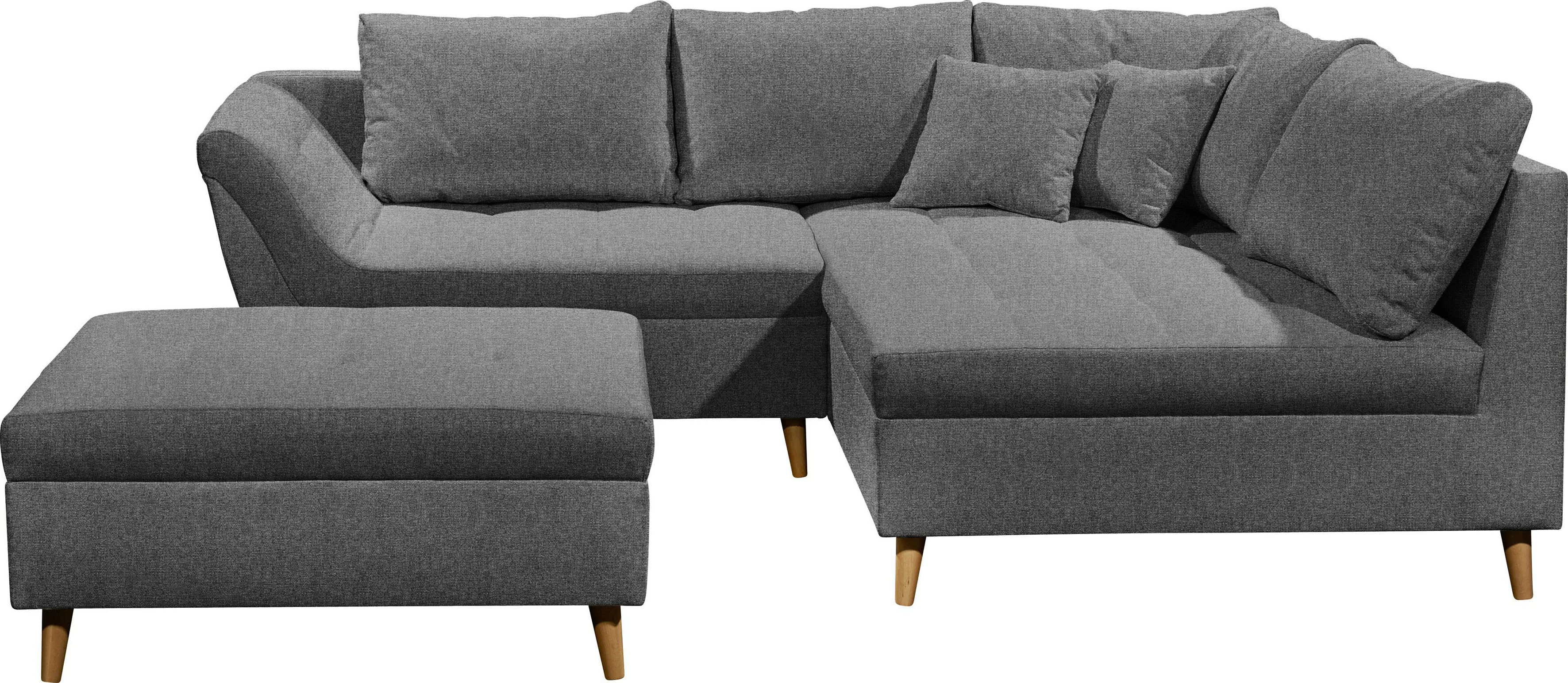 ED EXCITING DESIGN Ecksofa "Split L-Form", (Set, Ecksofa mit Hocker), frei günstig online kaufen