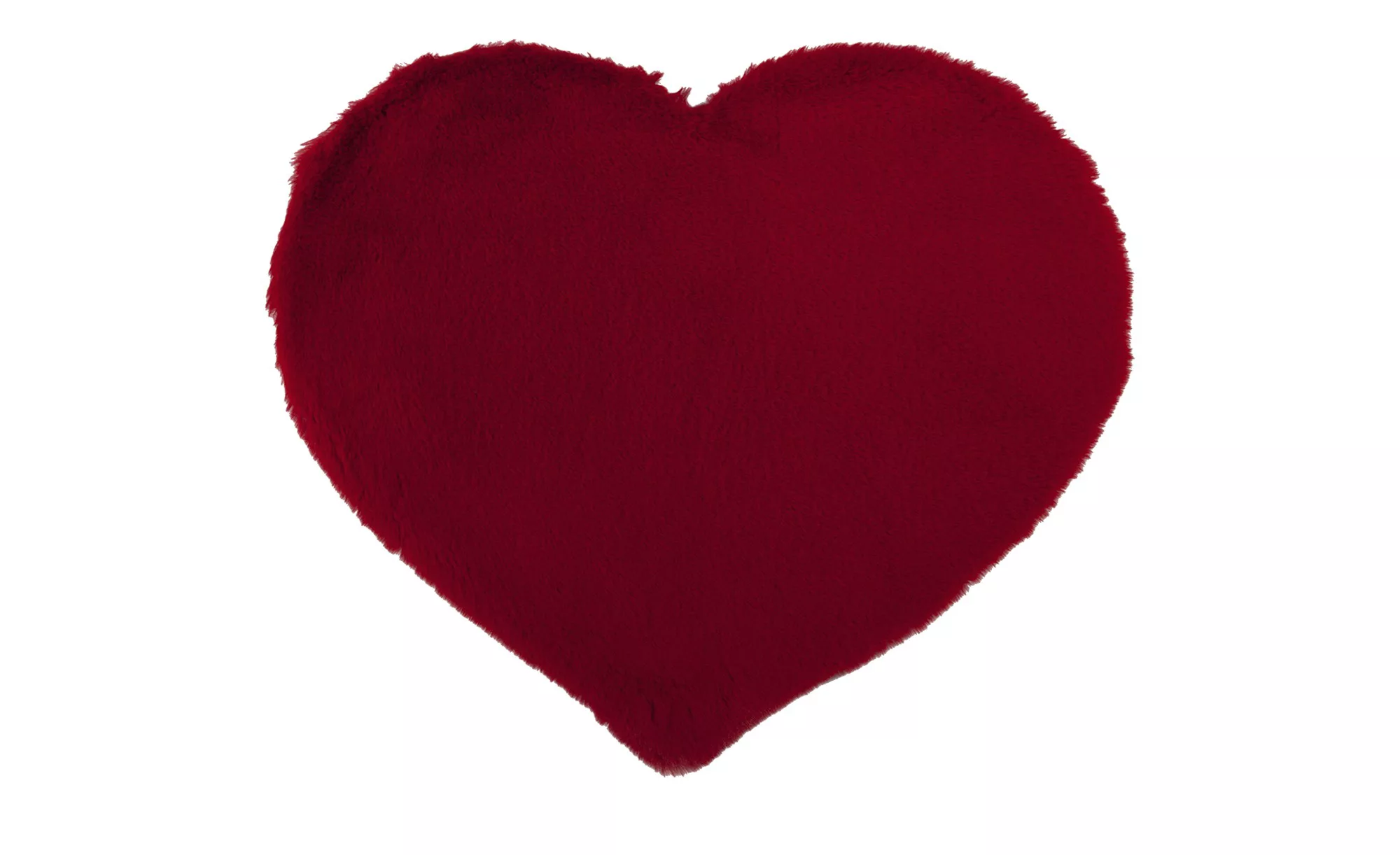 Formteppich Herz  Felpa - rot - Synthethische Fasern - 50 cm - Sconto günstig online kaufen