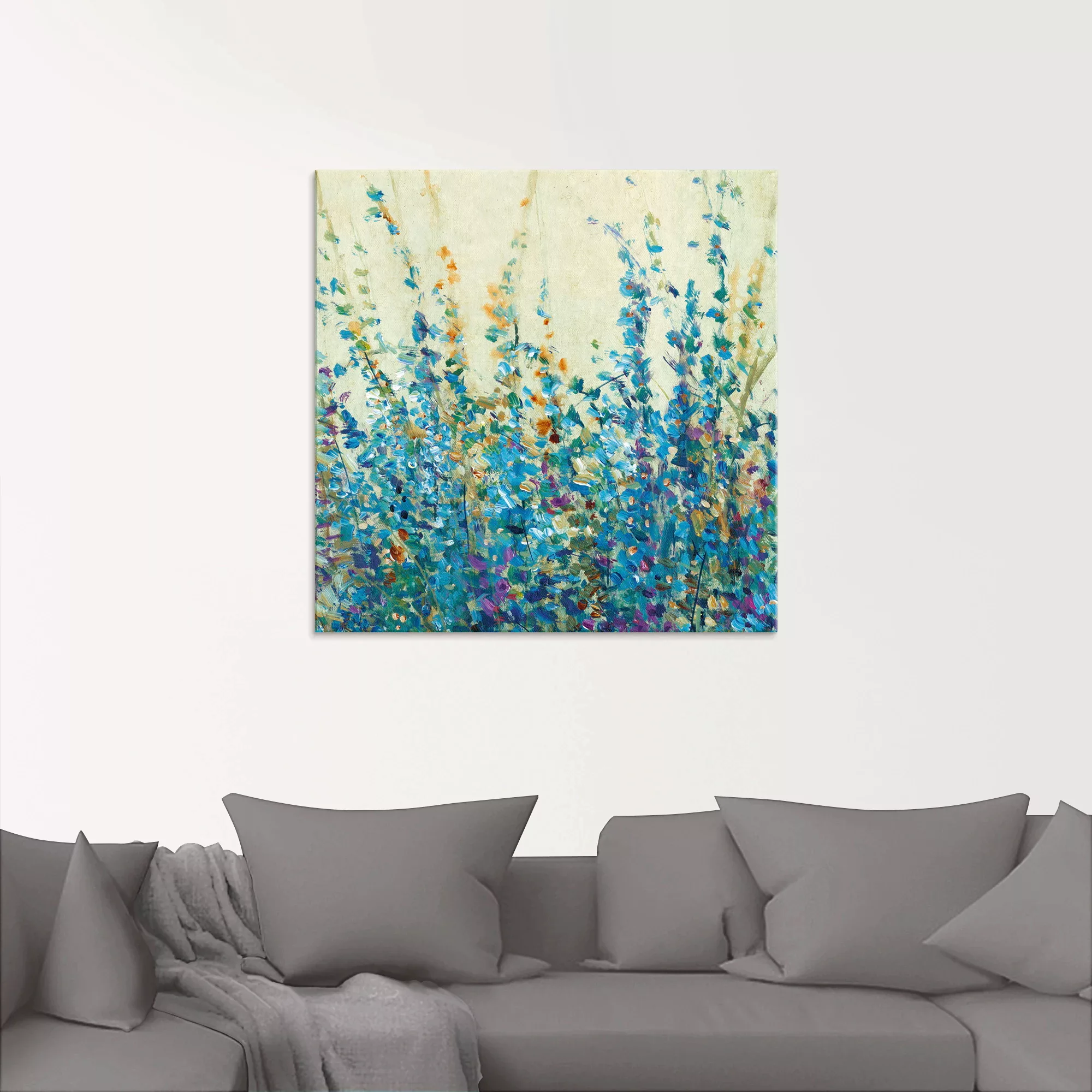 Artland Glasbild »Blautöne II«, Blumenwiese, (1 St.), in verschiedenen Größ günstig online kaufen