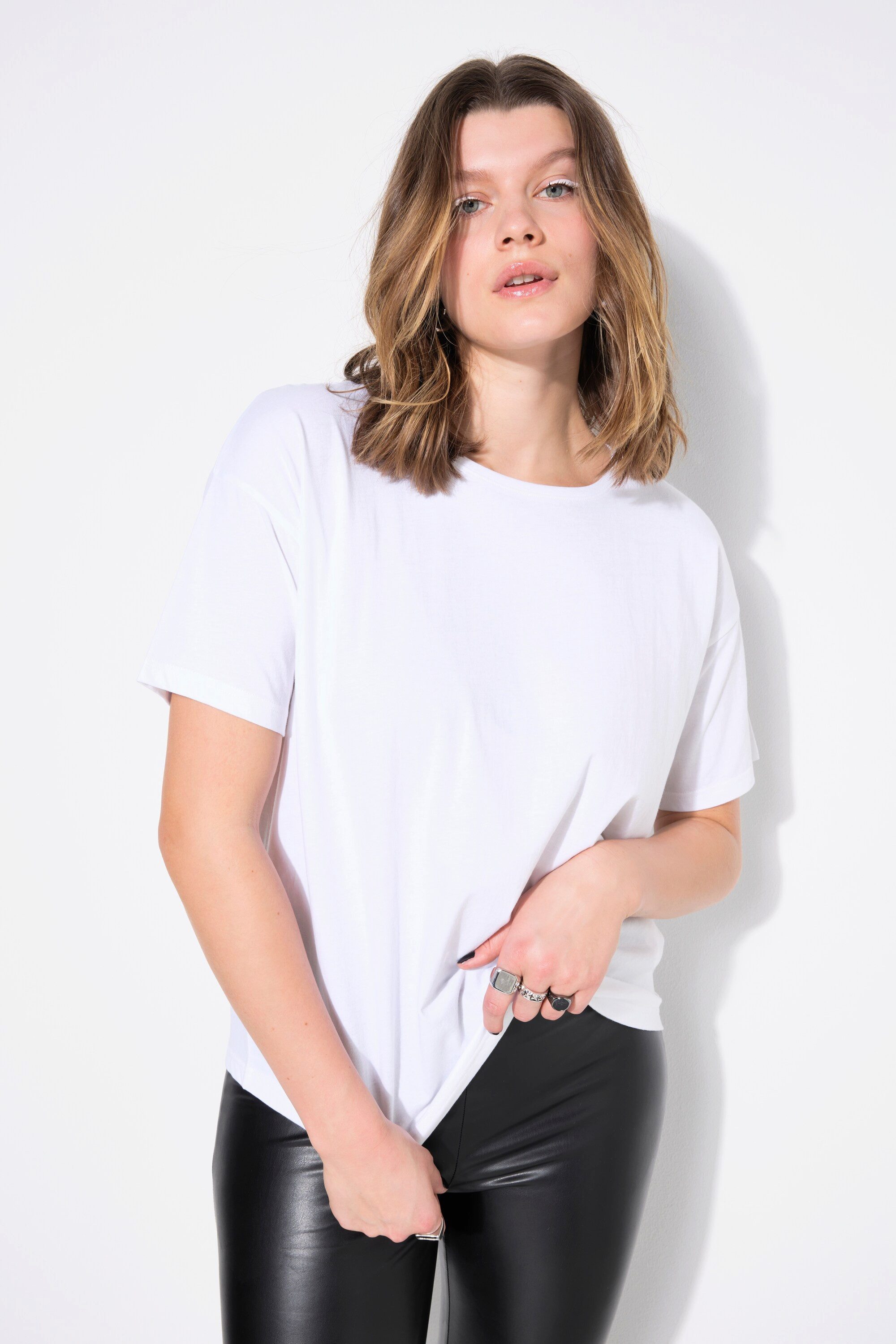 Studio Untold T-Shirt Basic-Shirt relaxed überschnittene günstig online kaufen
