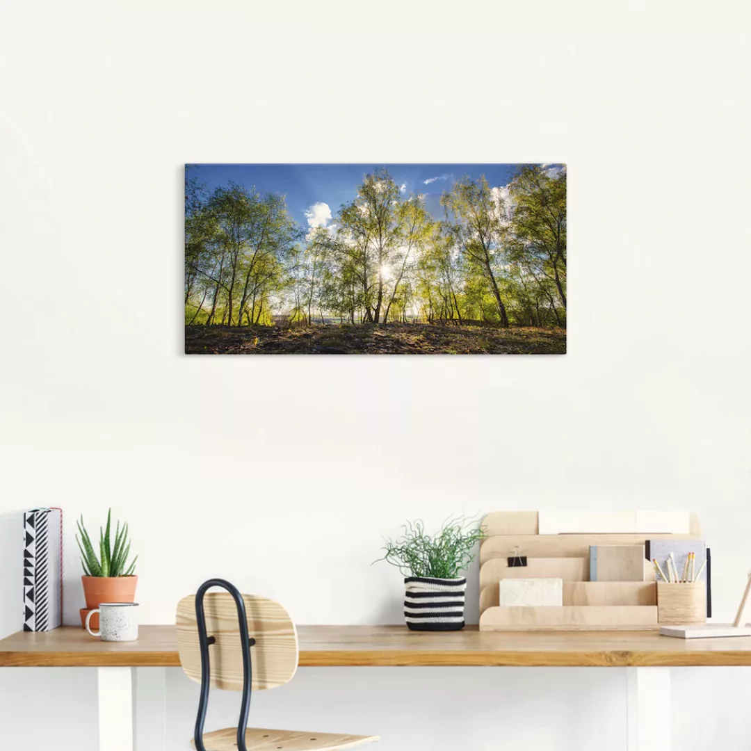 Artland Leinwandbild »Frühlingssonne«, Wald, (1 St.), auf Keilrahmen gespan günstig online kaufen