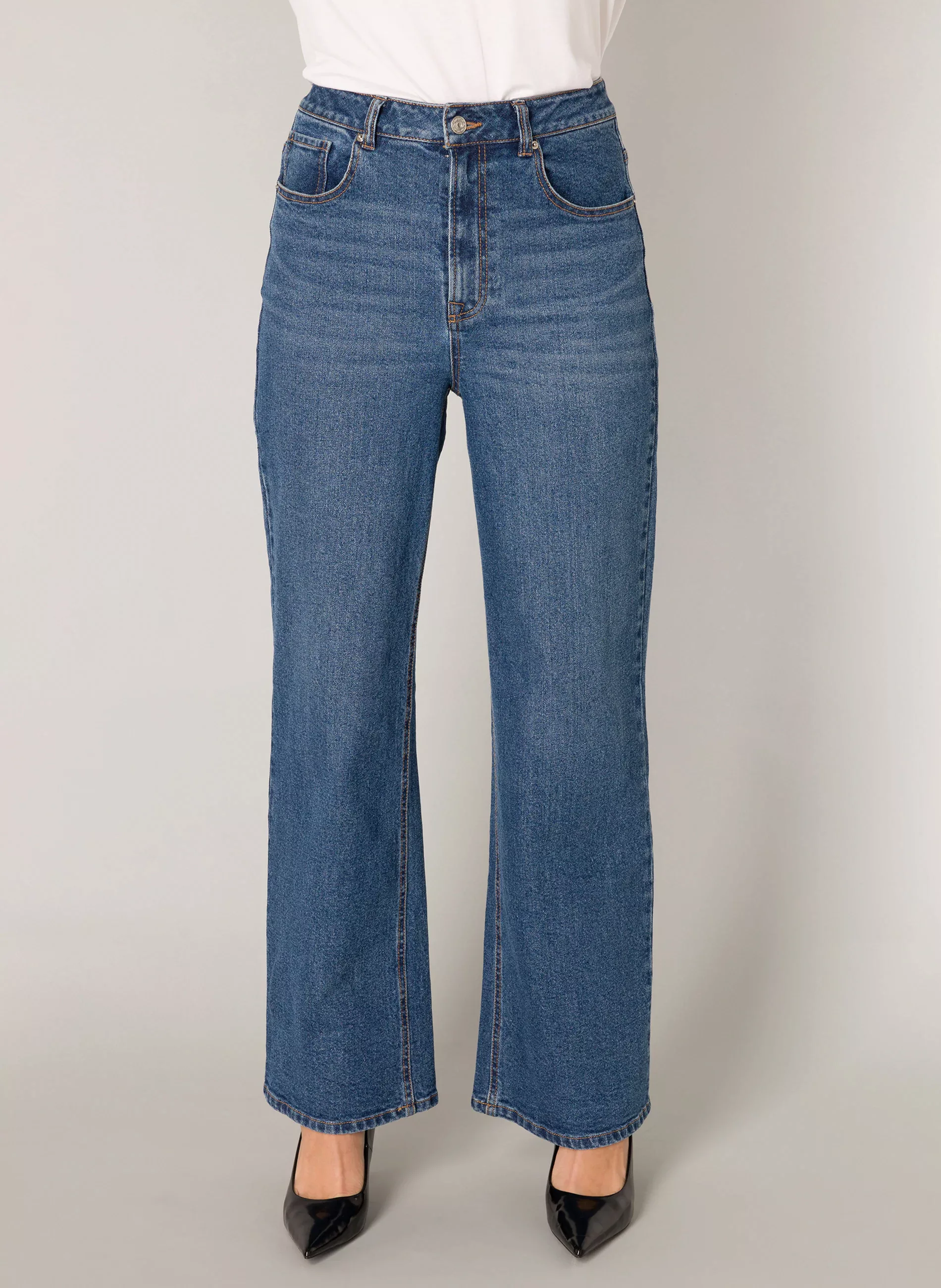 Base Level Weite Jeans "Amy", mit Waschung günstig online kaufen