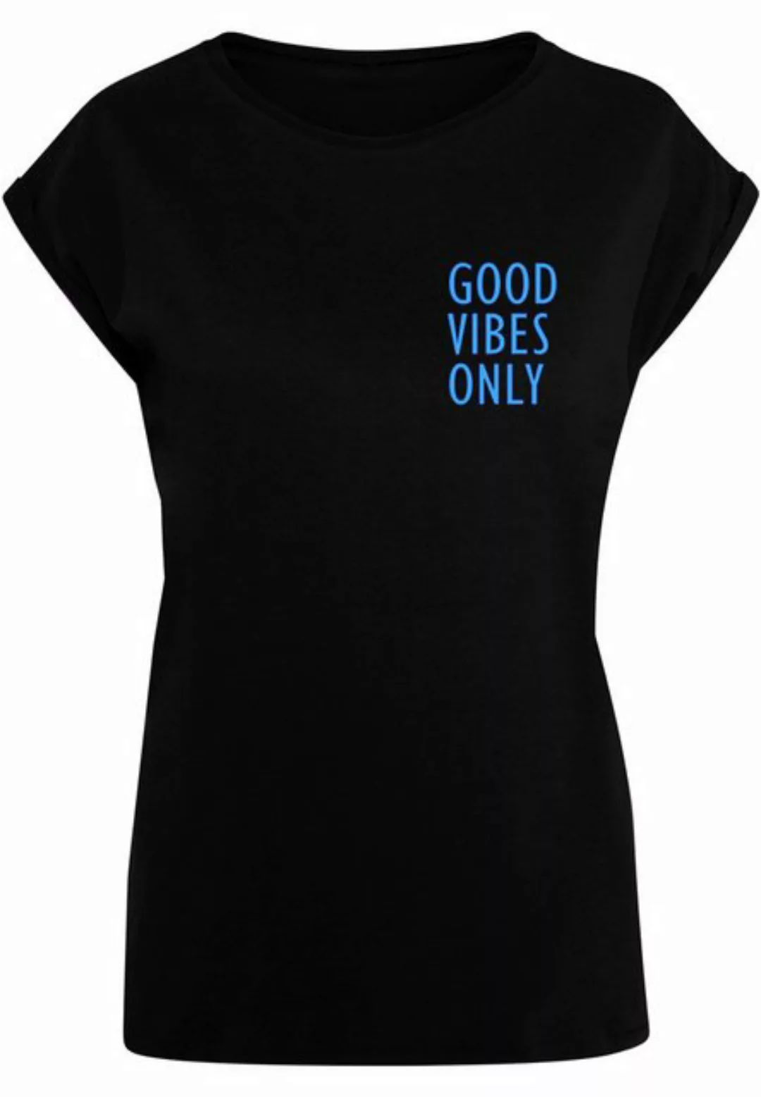 Merchcode T-Shirt Merchcode Damen Ladies Good Vibes Only Extended Shoulder günstig online kaufen