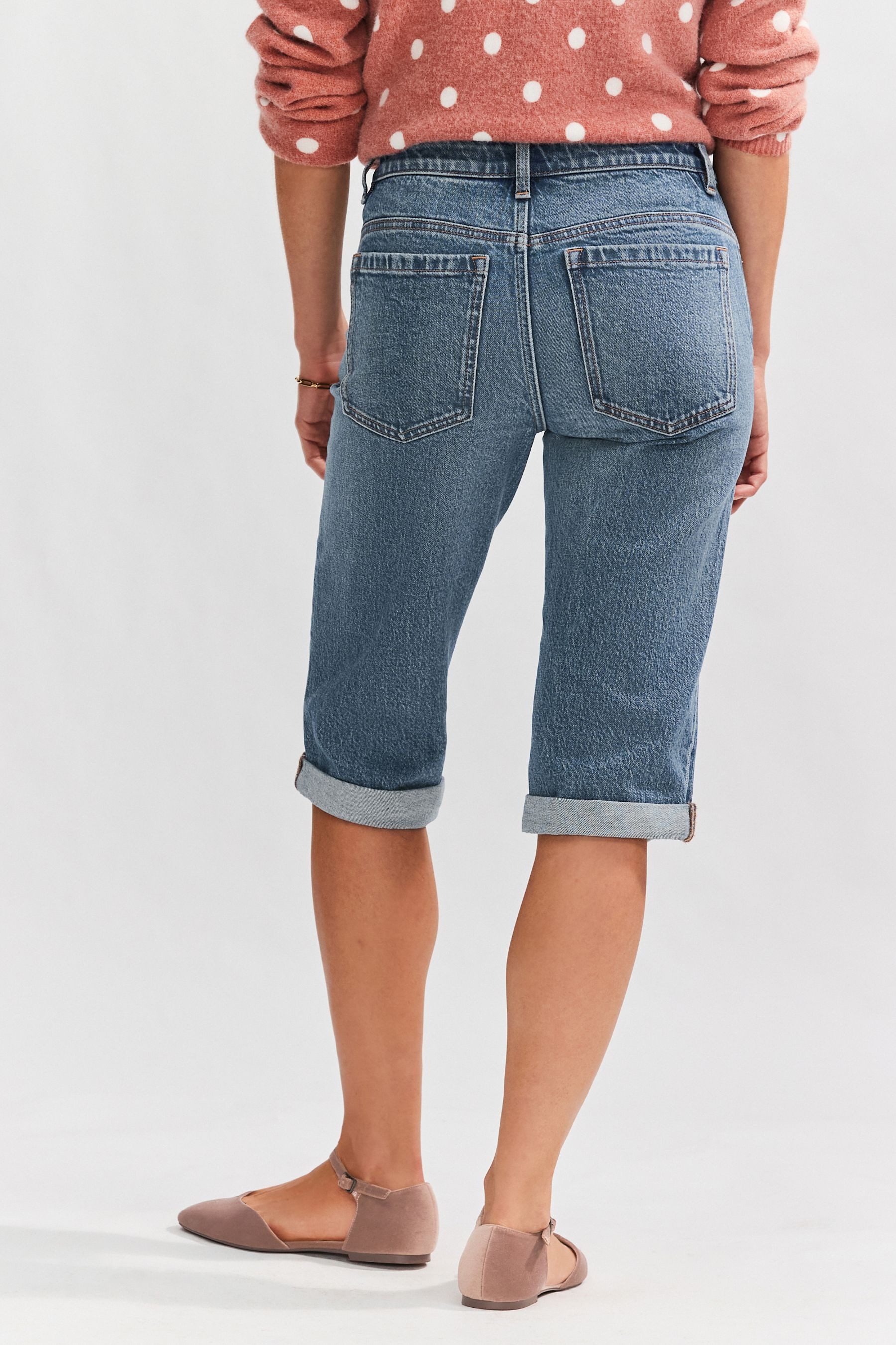 Next Bermudas Knielange Denim-Bermudashorts, Kurzgröße (1-tlg) günstig online kaufen