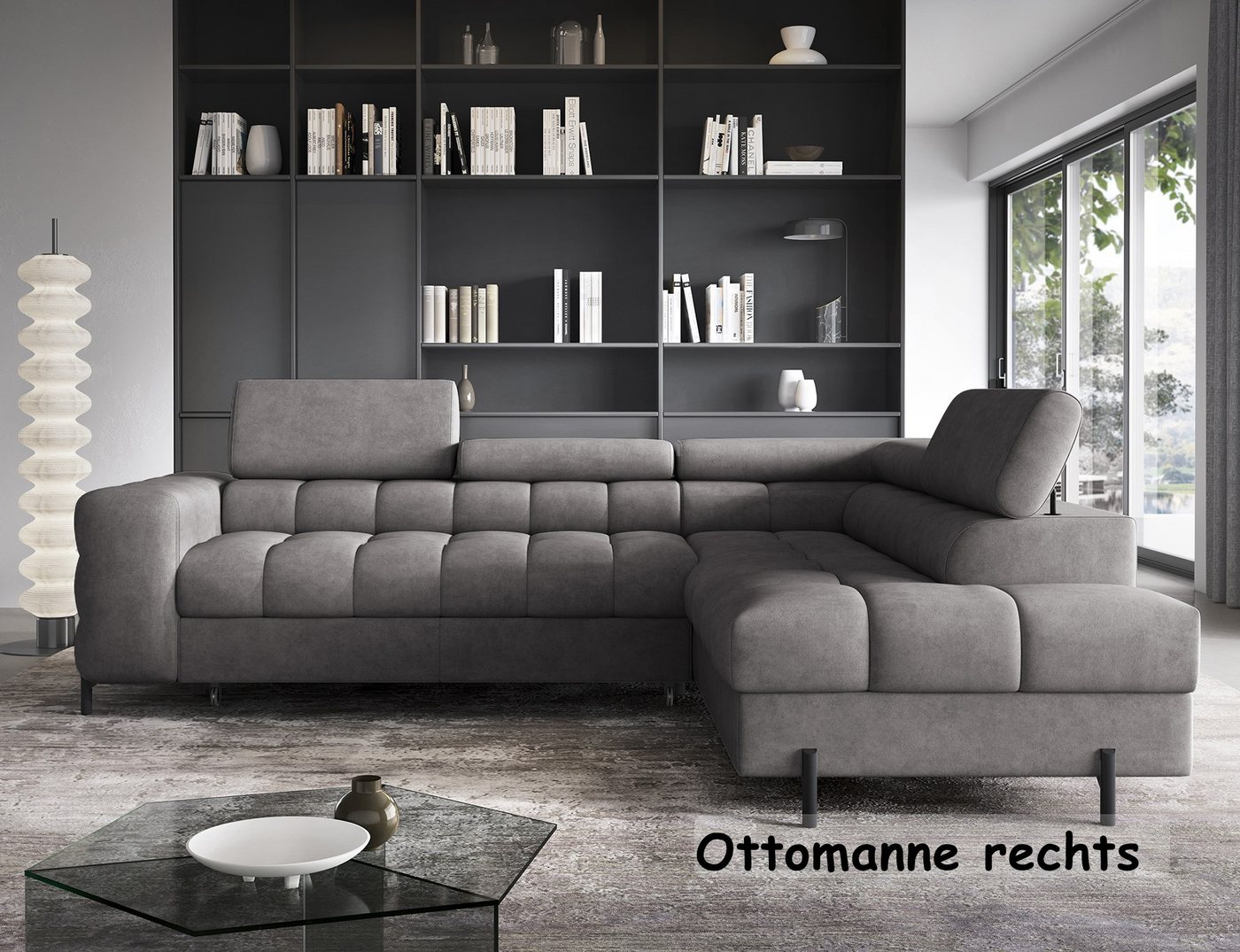 Möbel für Dich Ecksofa Ferucce 276x200x72-93 cm L-Form günstig online kaufen