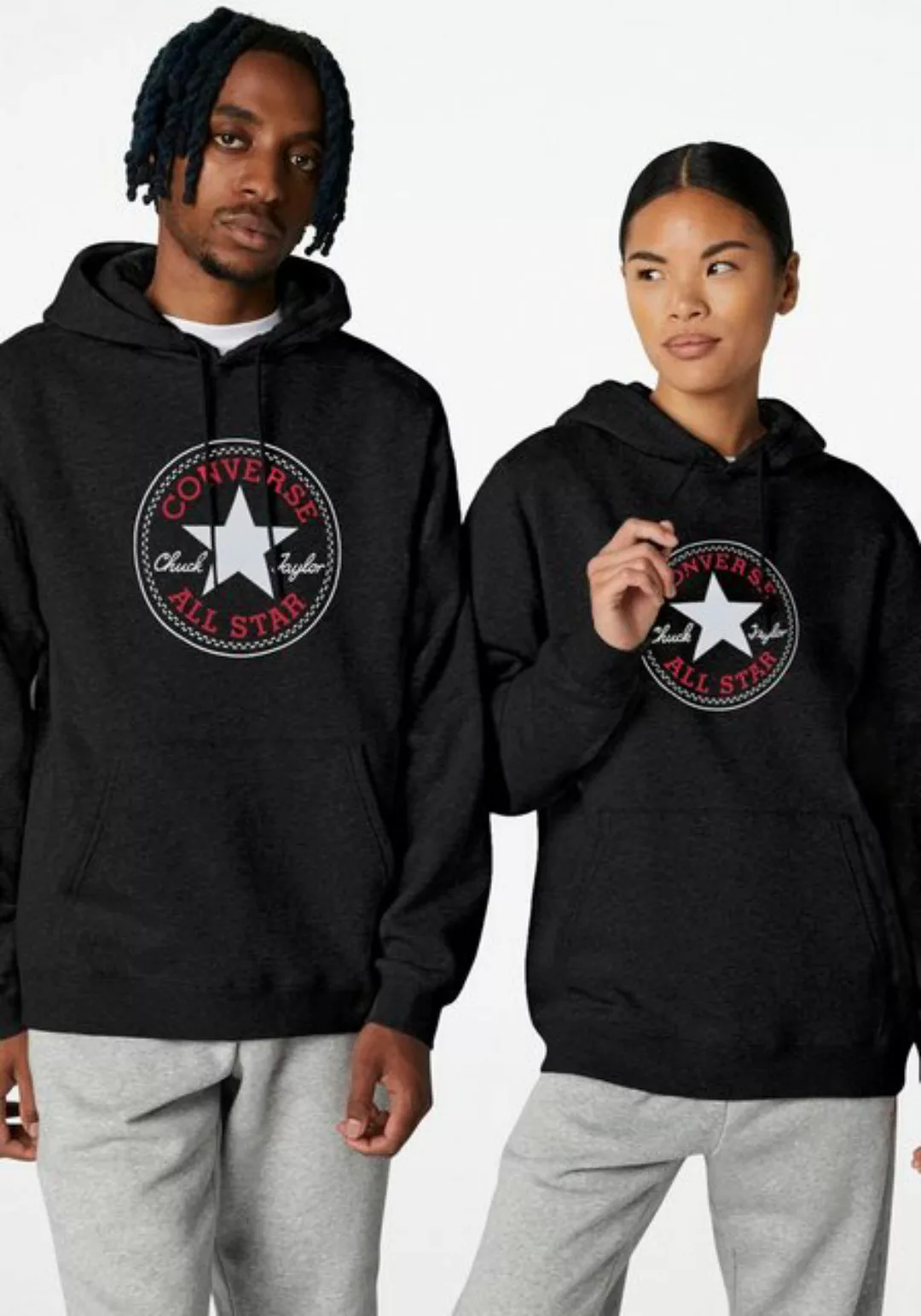 Converse Kapuzensweatshirt CONVERSE GO-TO CHUCK TAYLOR PATCH BRUSHED BACK F günstig online kaufen